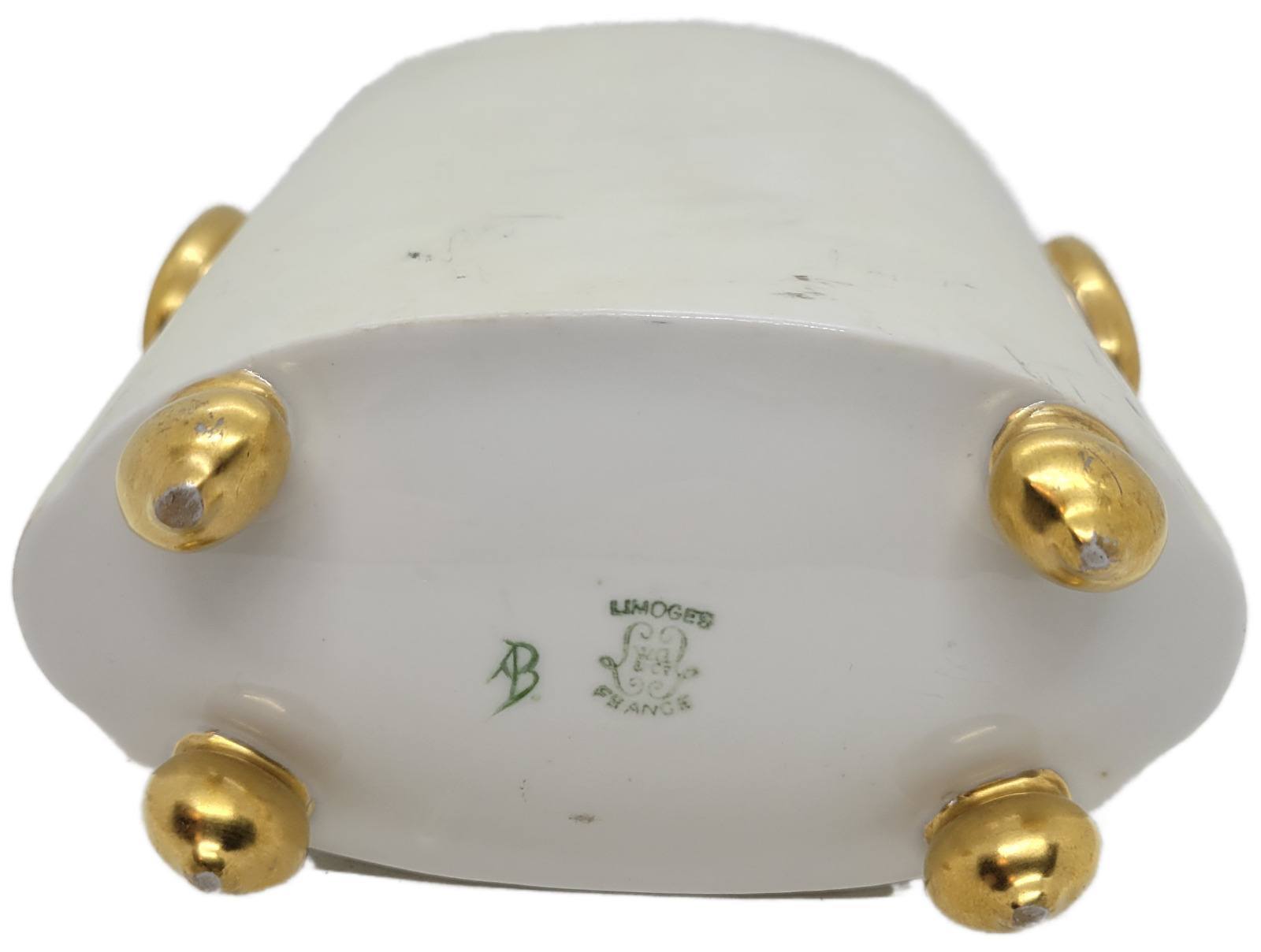 Cherub-Adorned Limoges Porcelain Cache Pot Vase
