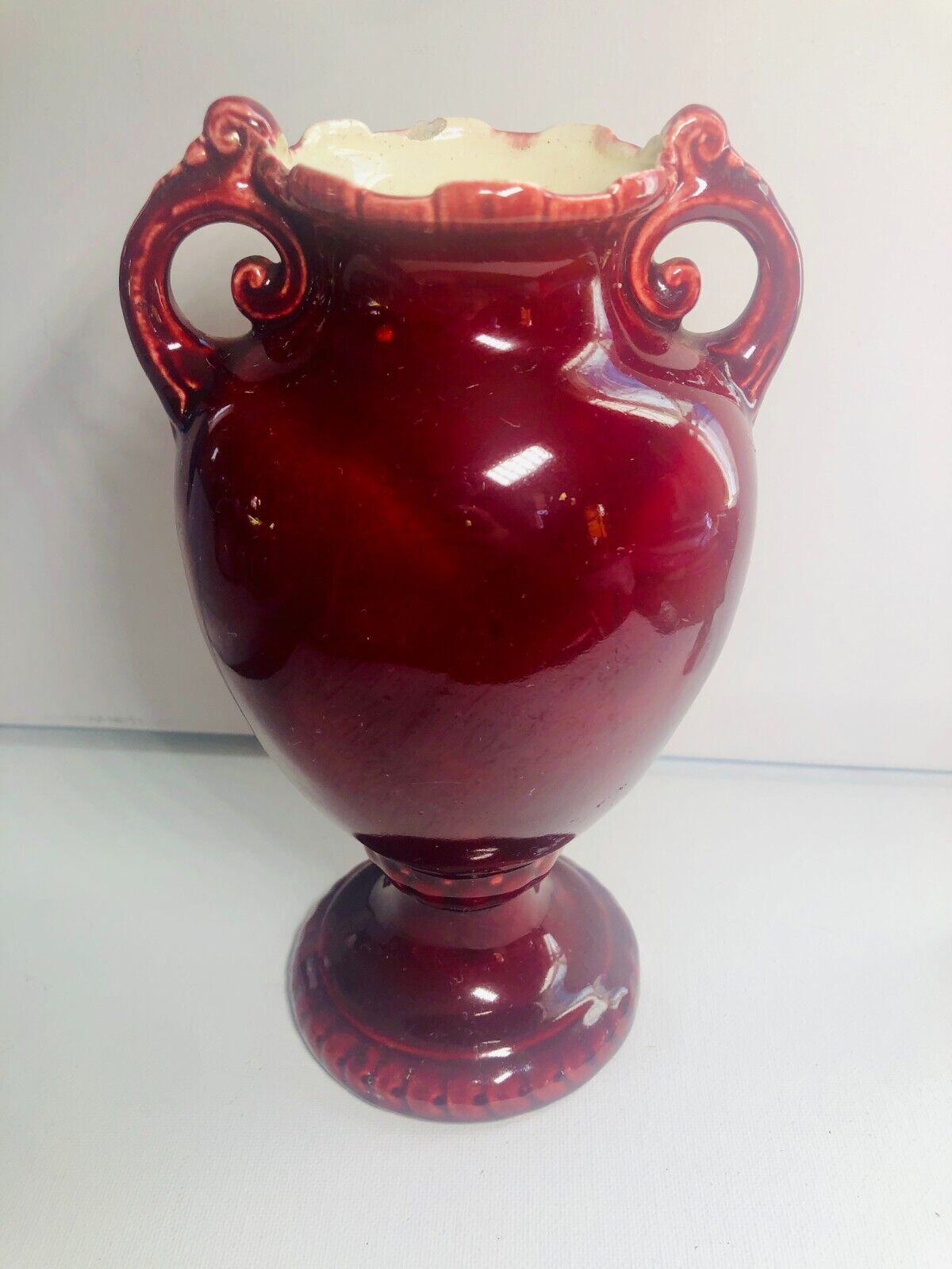 Josef Strnact Double Handled Portrait Vase, Austria
