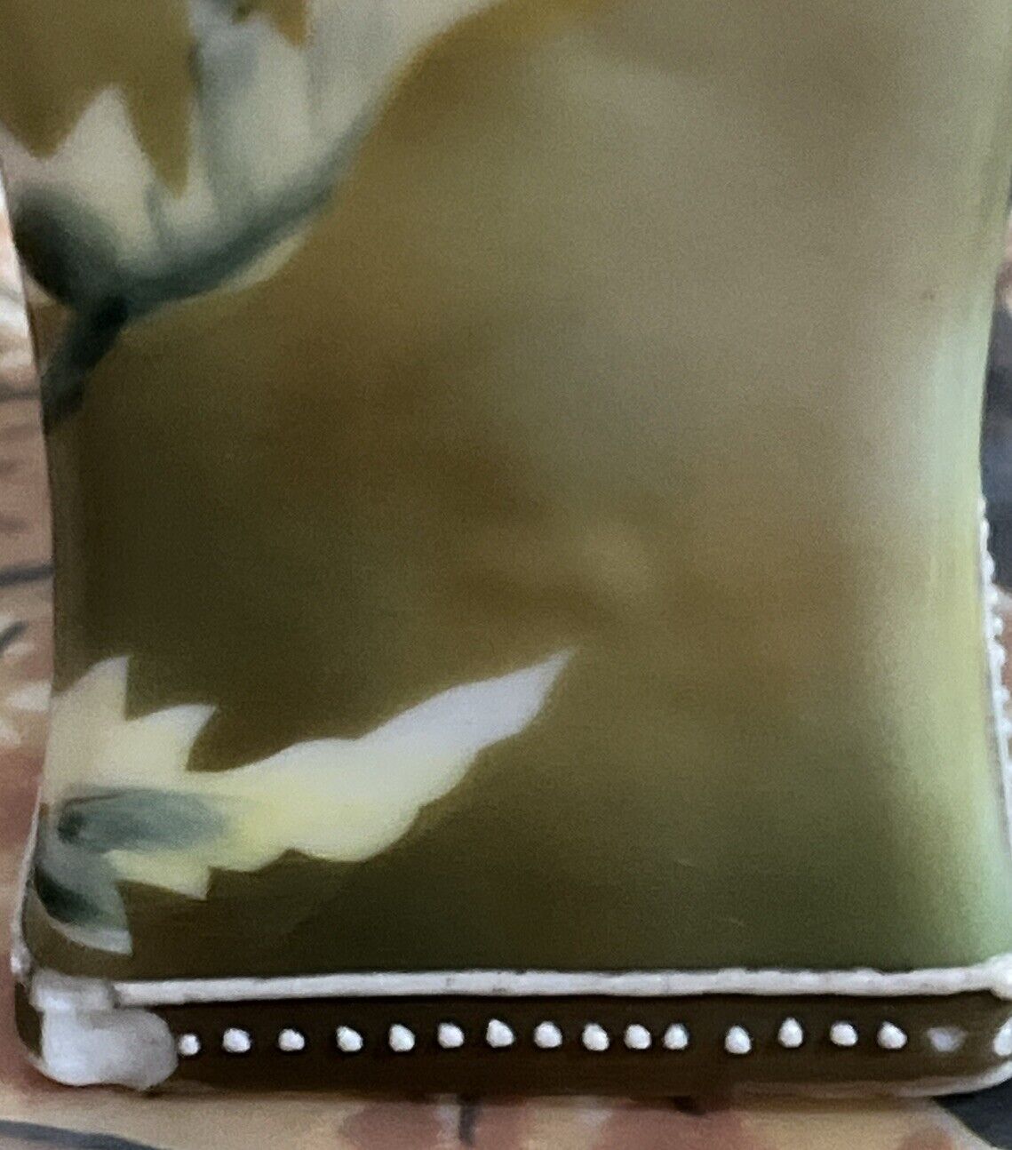 Moriage Hand Painted Nippon Porcelain Vase