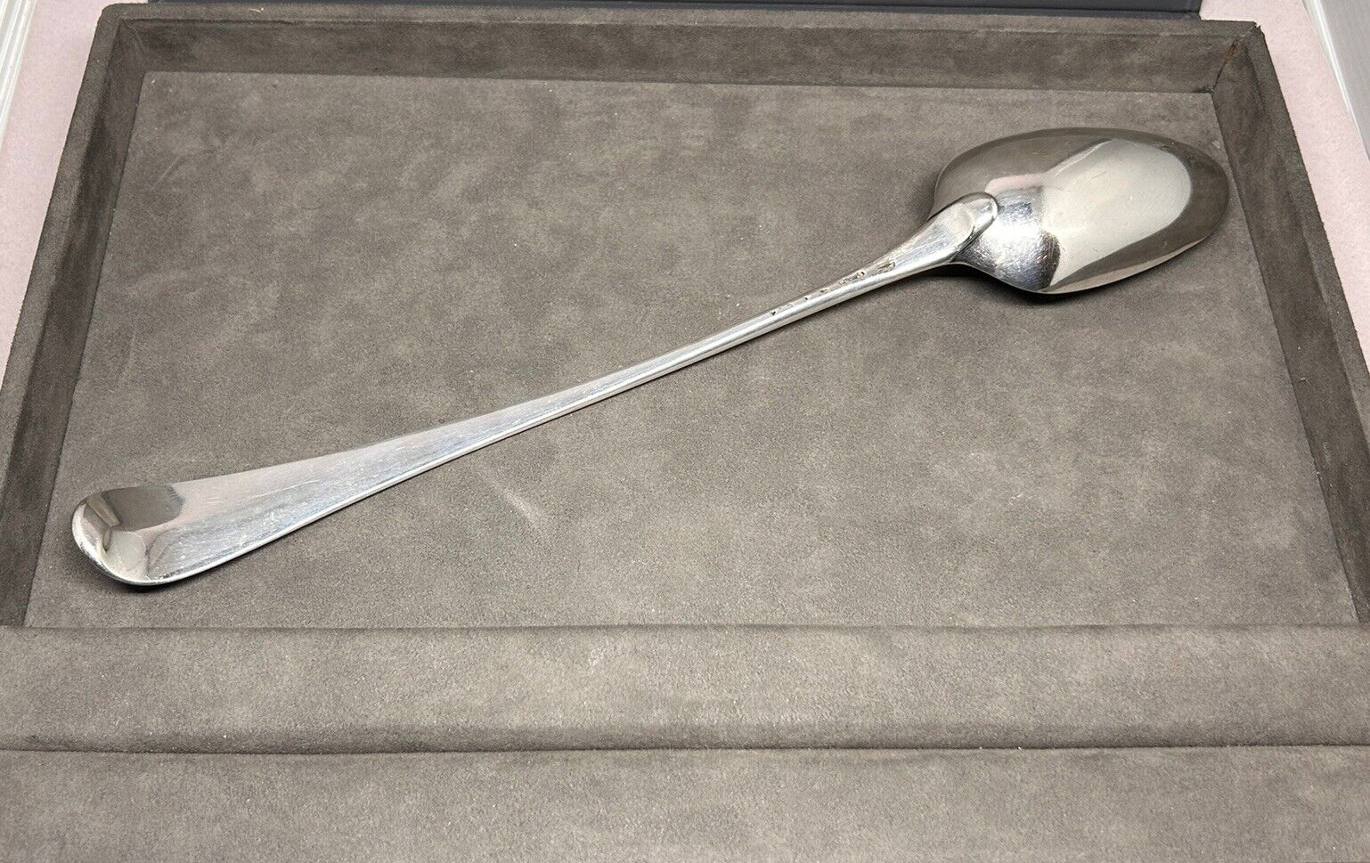 1700s English Sterling Silver Half Gravy Spoon