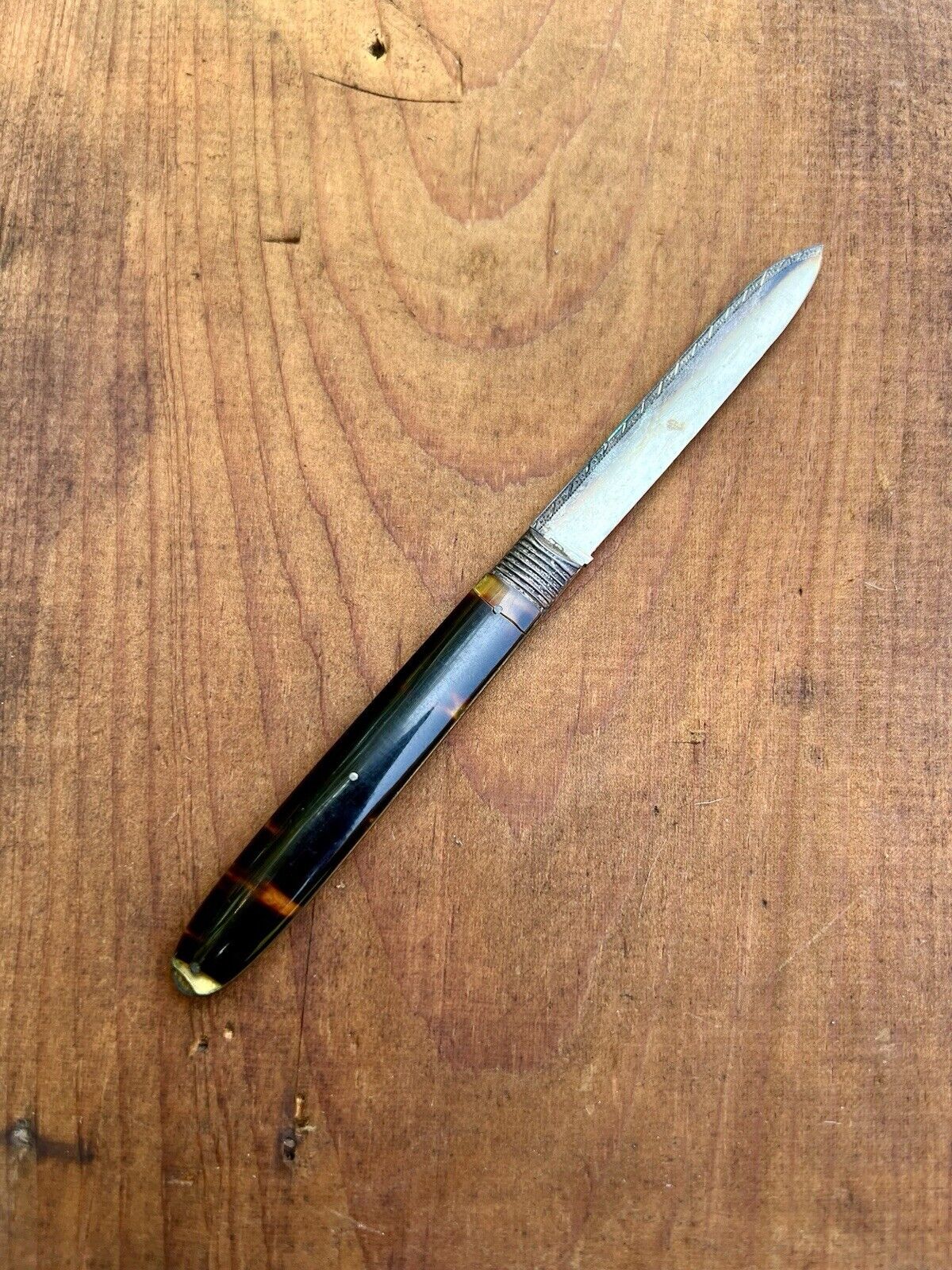 1700s Antique Faux Tortoise Shell Pocket Knife