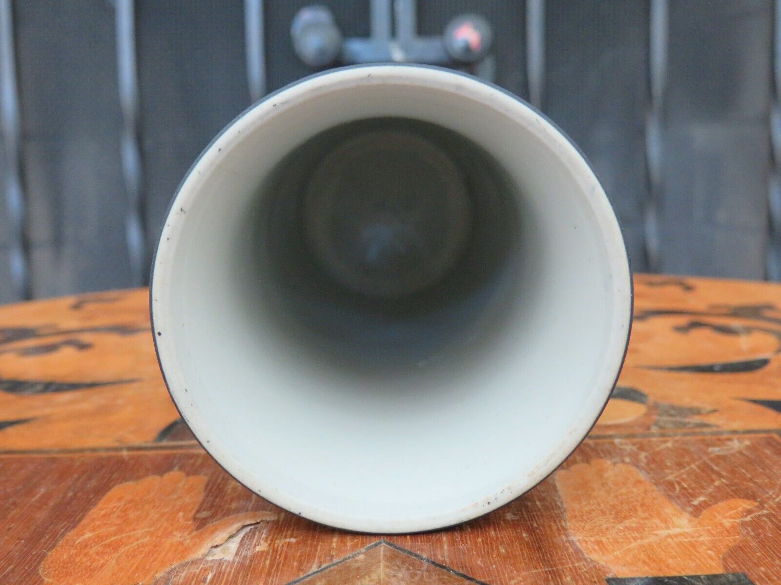 Antique Wedgwood Black Jasperware Muses Spill Vase