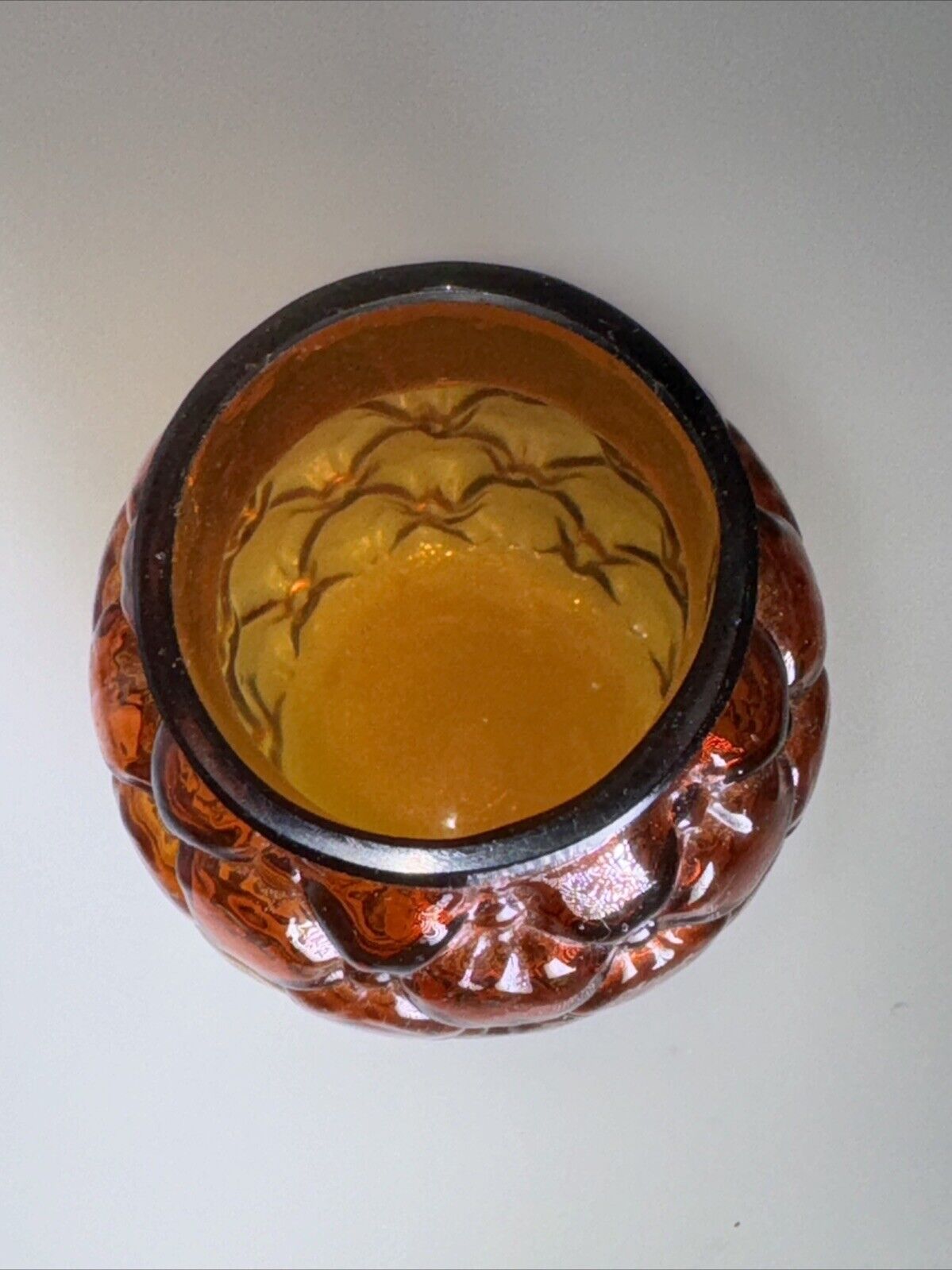 Antique Amberina Pineapple Vase from Early 1800's