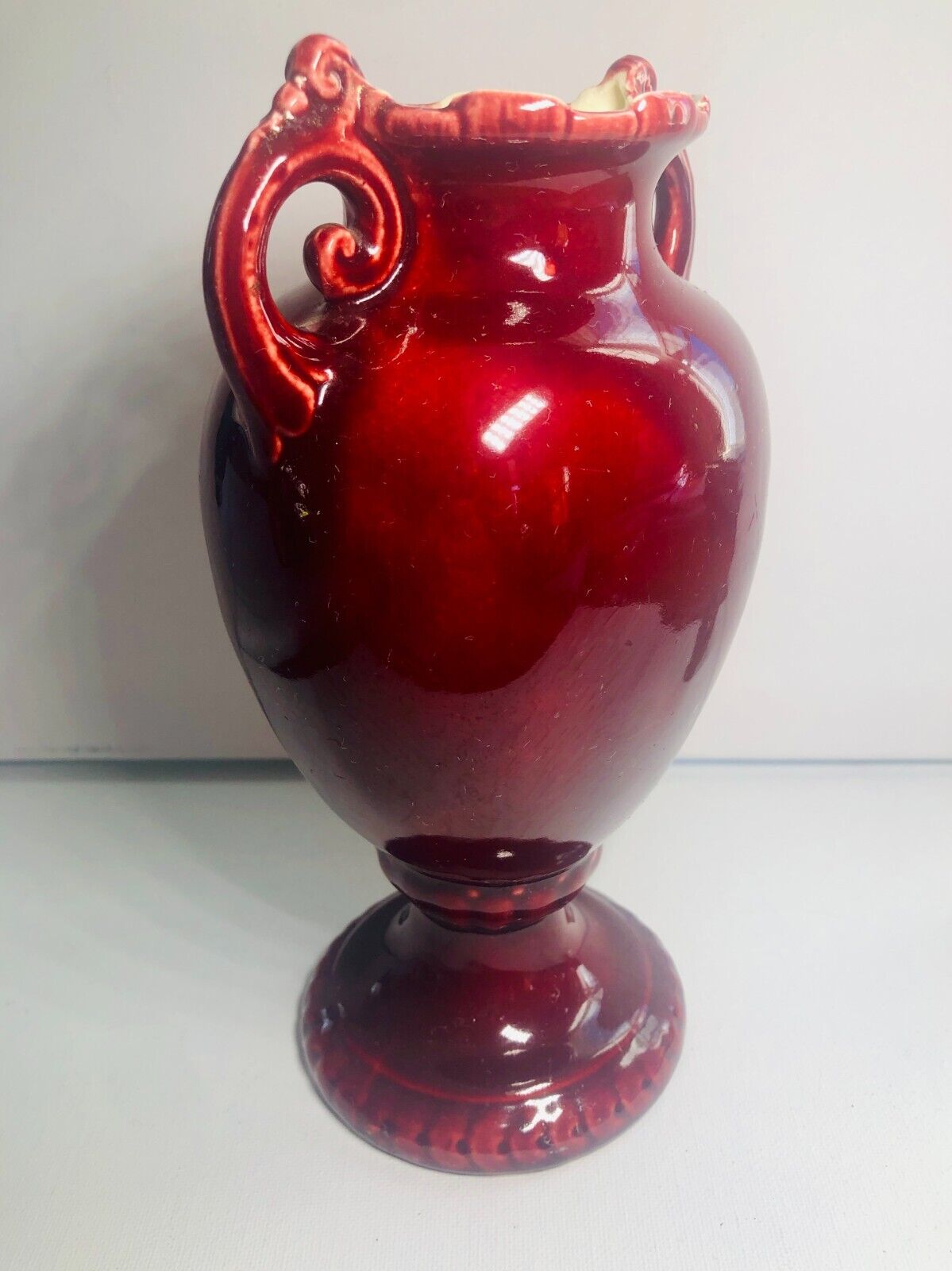 Josef Strnact Double Handled Portrait Vase, Austria