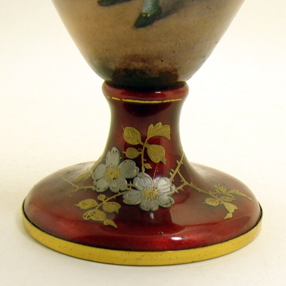 Antique French Enamel Vase - Early 1900s