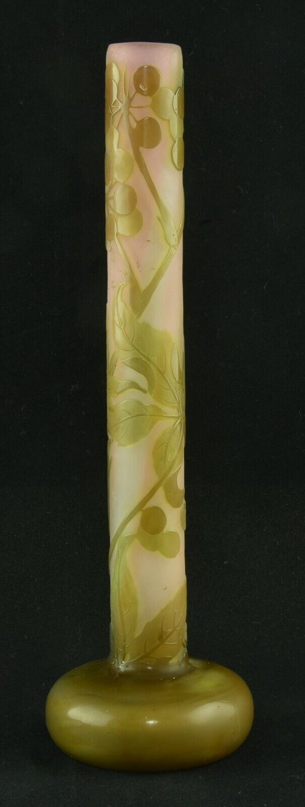 Emile Galle Art Nouveau 9" Tall Glass Bud Vase