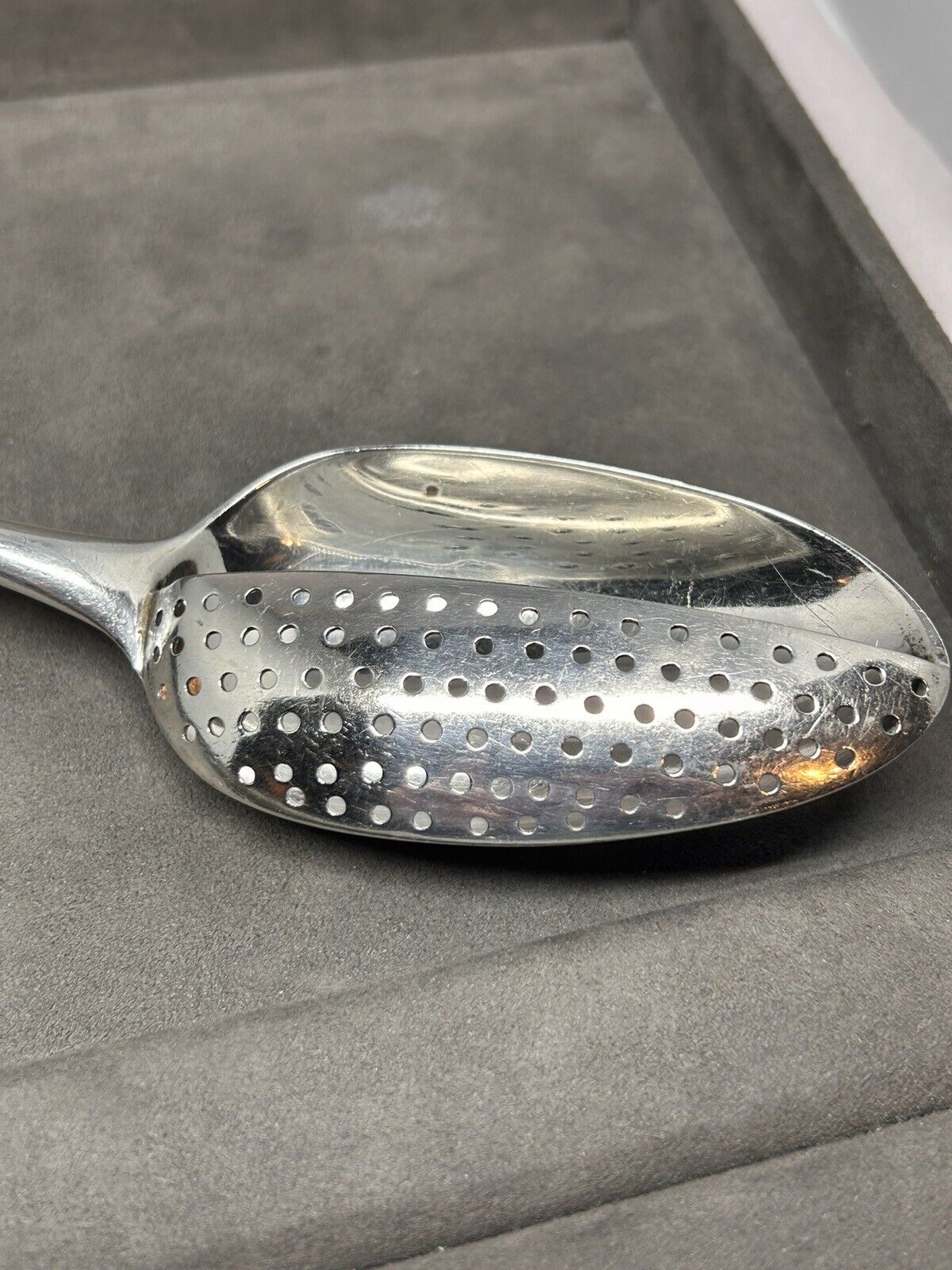 1700s English Sterling Silver Half Gravy Spoon