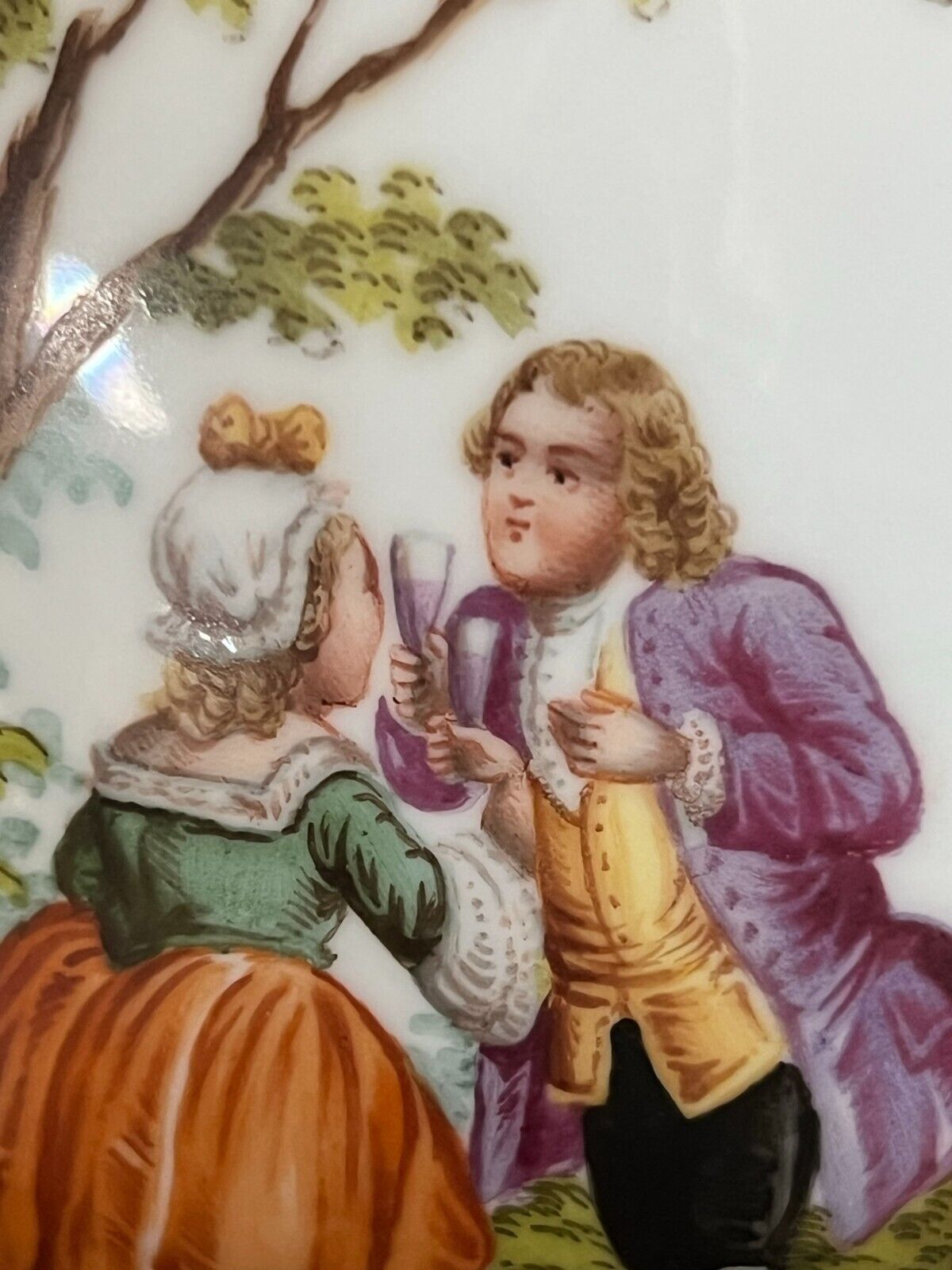 Rare Late 1800s Augustus Rex Hand Painted Vase