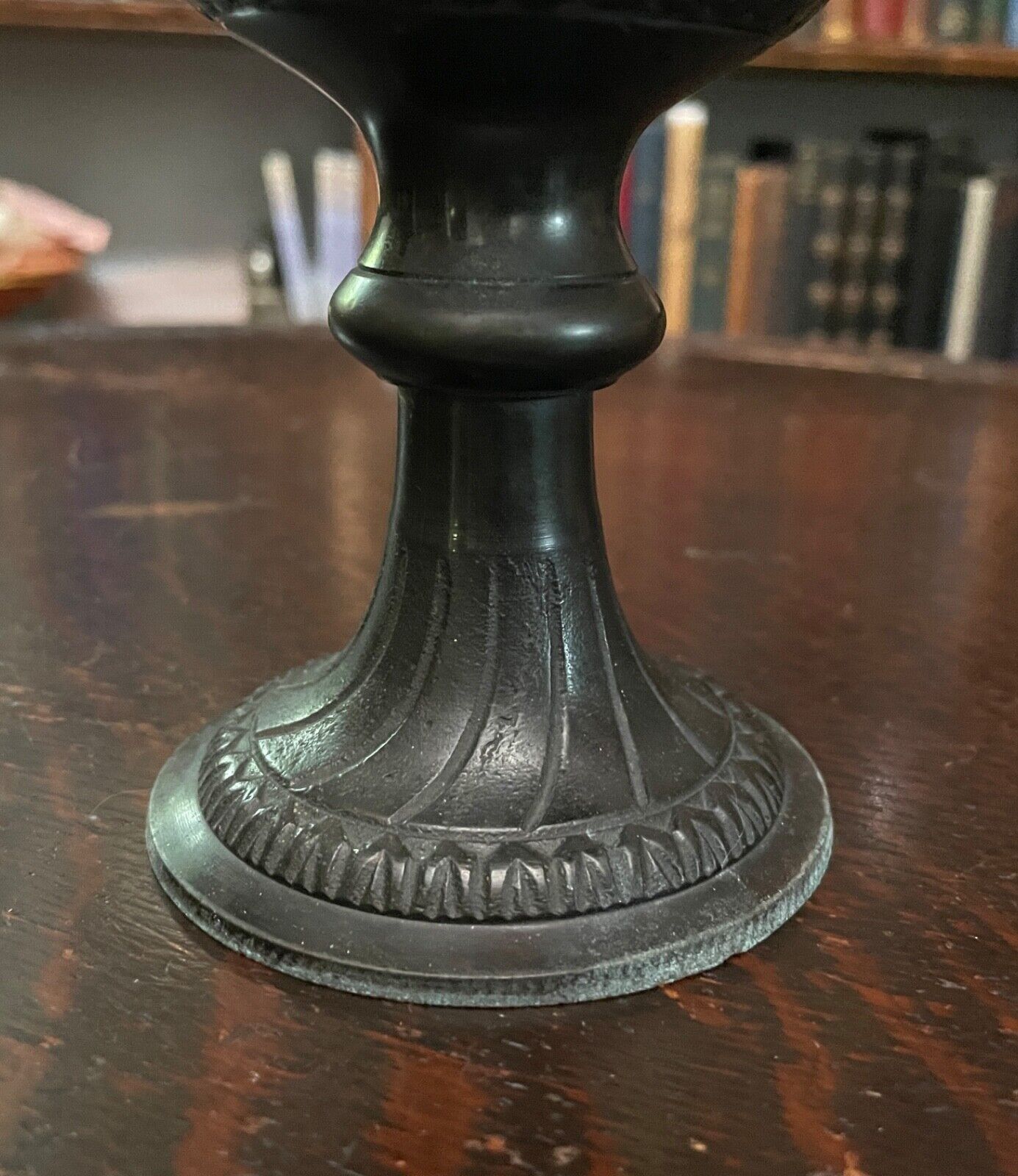 Heavy Solid Bronze Greek Krater Vase Urn