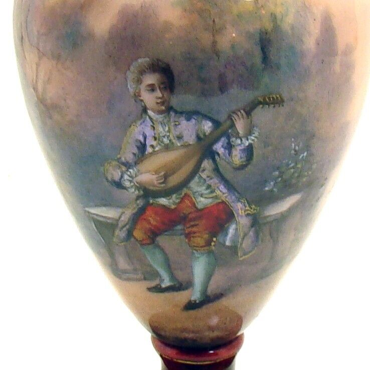 Antique French Enamel Vase - Early 1900s