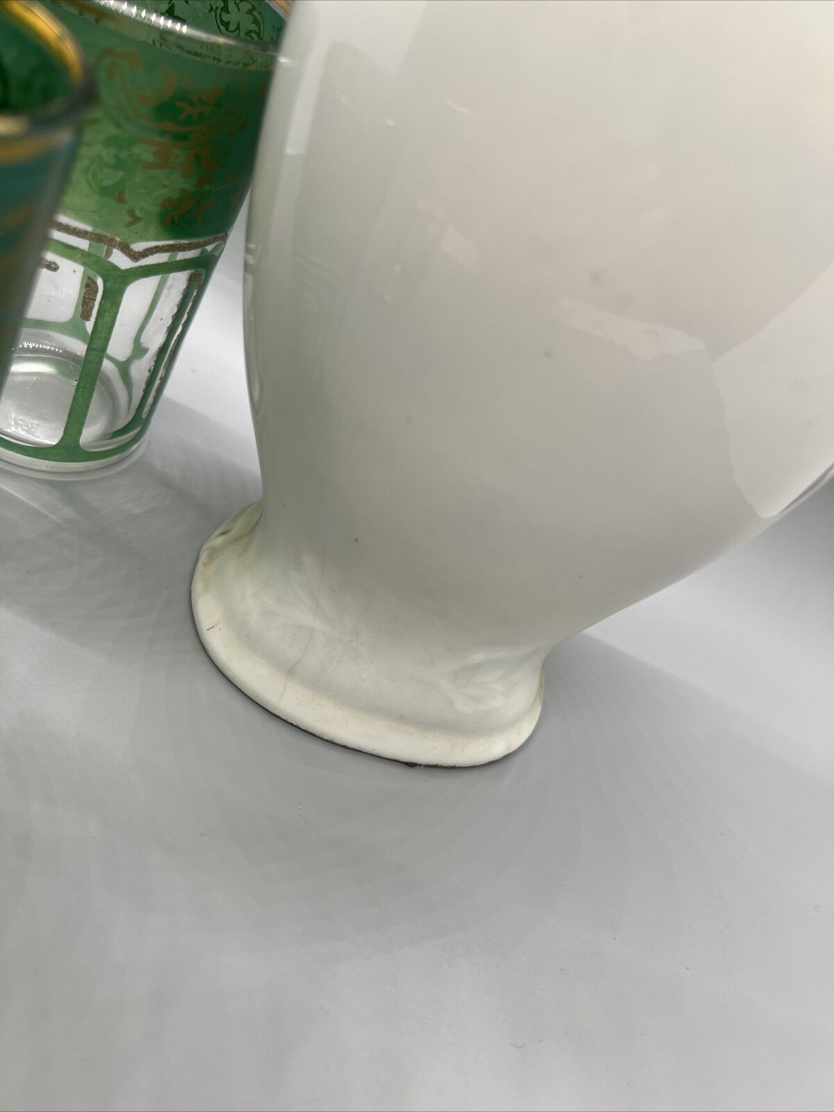 Victorian Porcelain Vase from Germany - Green Tumbler