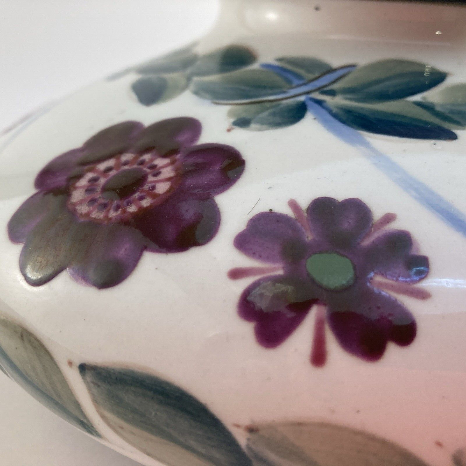 Antique Japanese Kinkozan Floral Pottery Vase