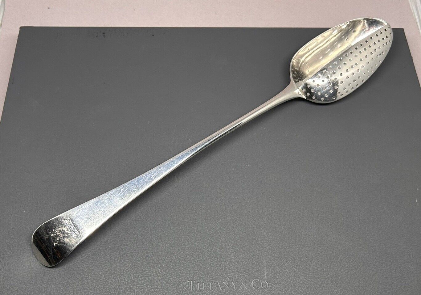 1700s English Sterling Silver Half Gravy Spoon