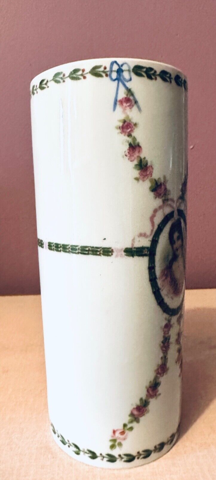 Gebrüder Heubach Porcelain Vase with Lady Portrait