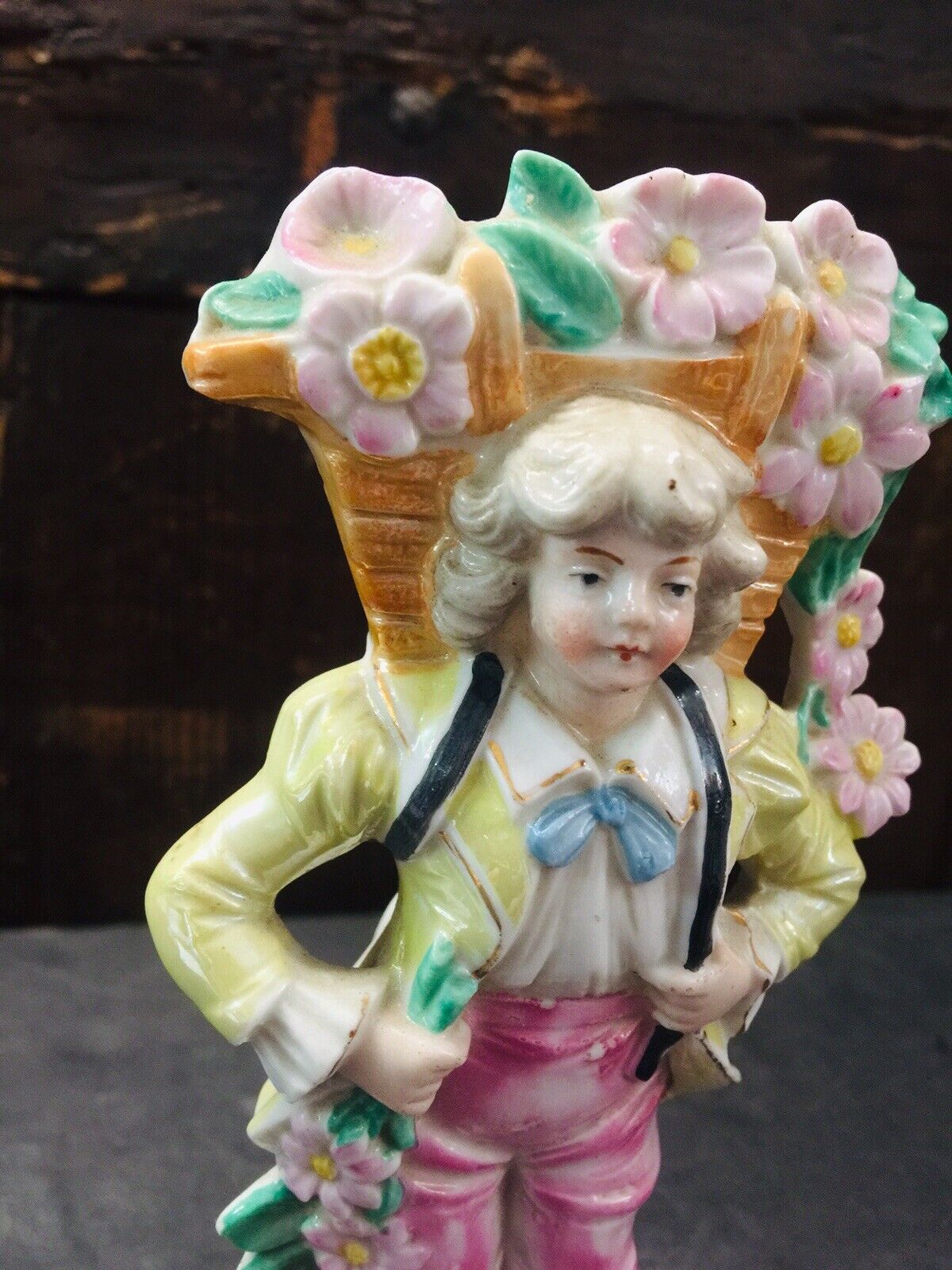 Victorian Lusterware Shamrock Flower Vase