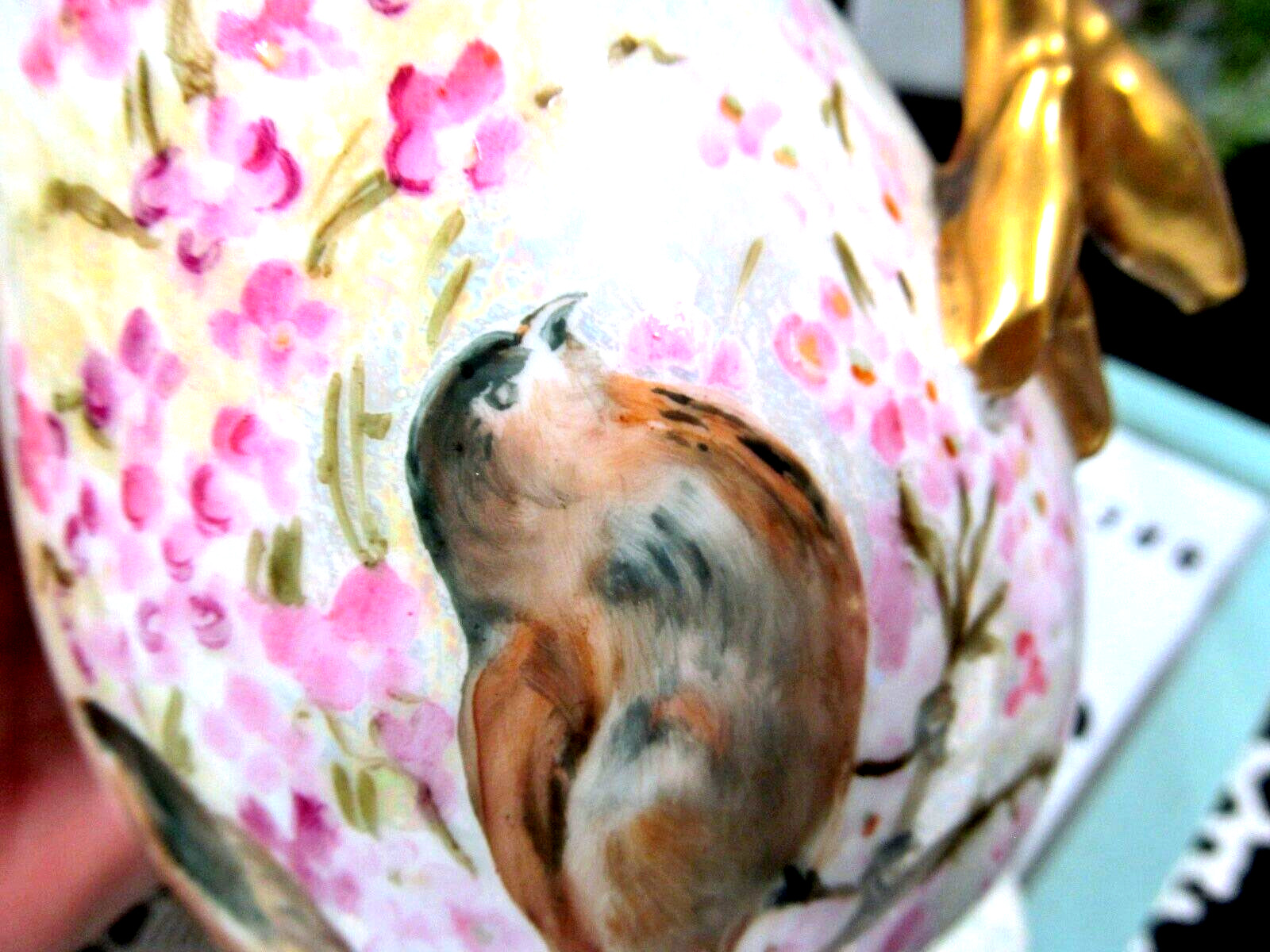 Antique Double-Handled Limoges Vase with Birds