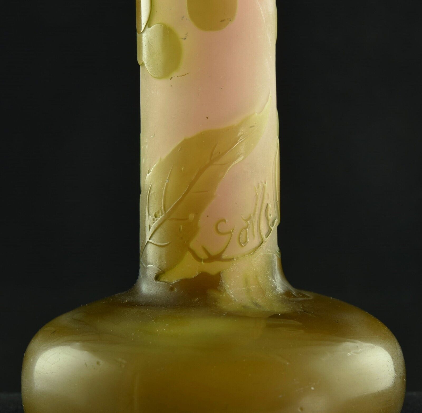 Emile Galle Art Nouveau 9" Tall Glass Bud Vase