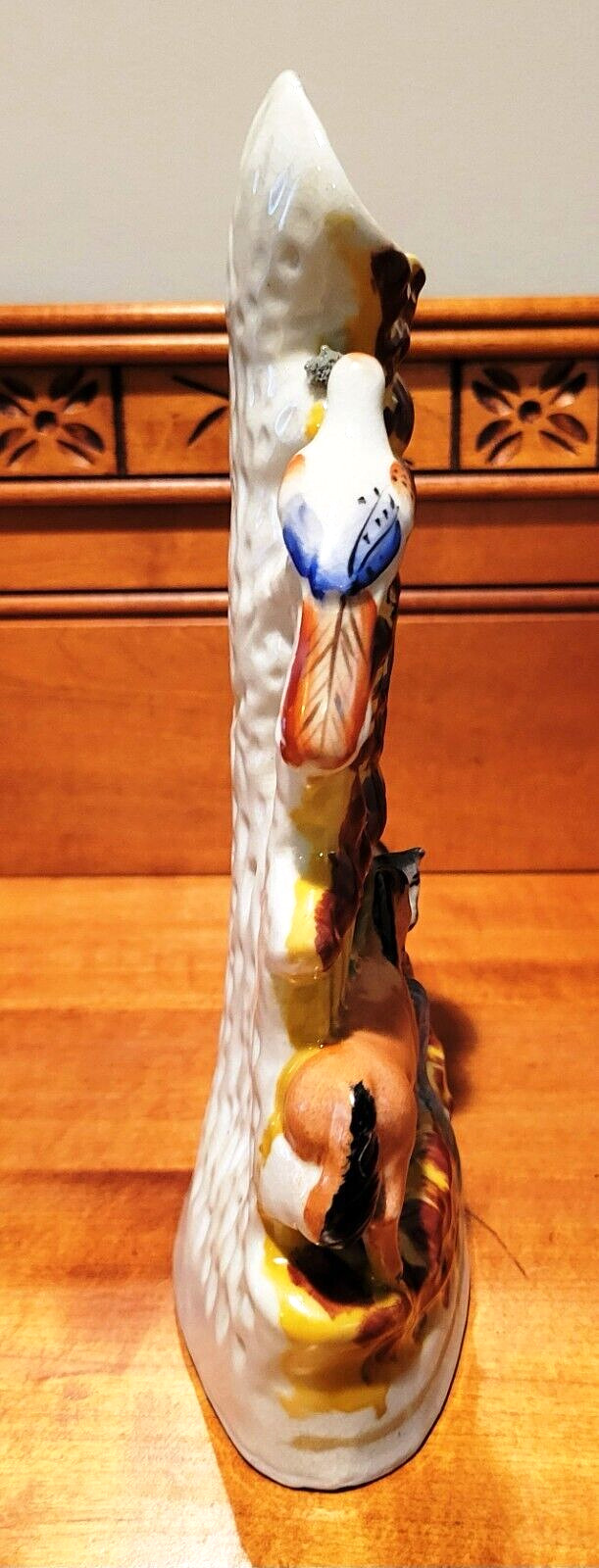Staffordshire Antique Farm Scene Spill Vase Horse Cow