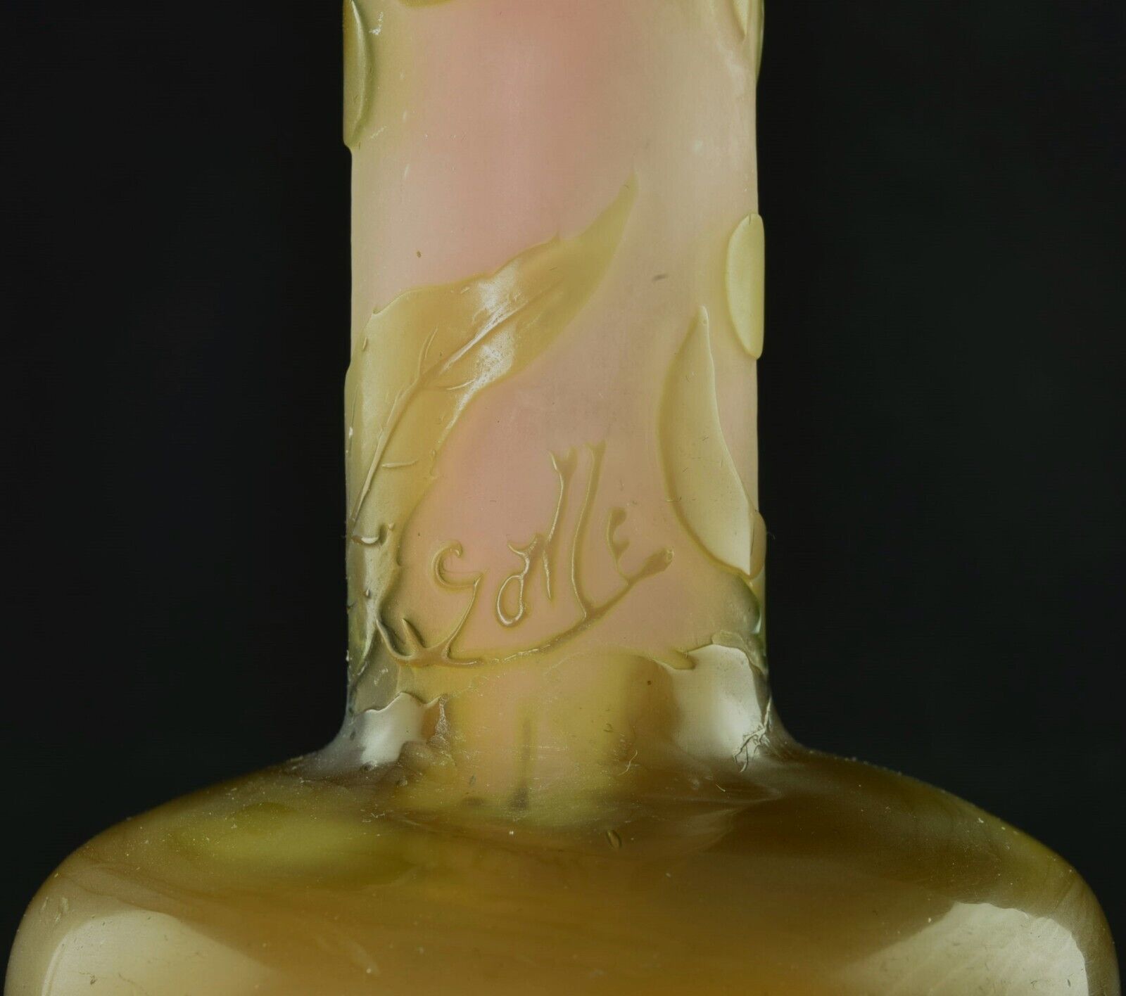 Emile Galle Art Nouveau 9" Tall Glass Bud Vase