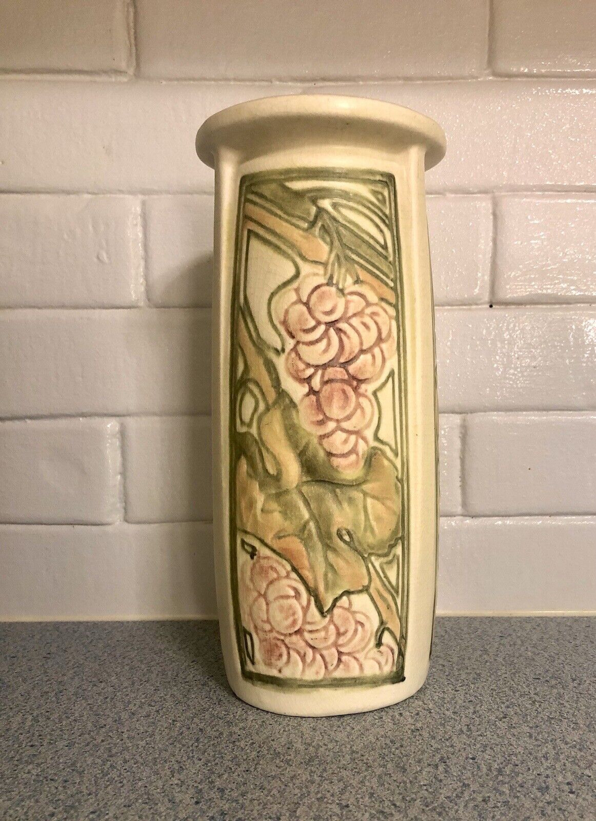 Antique Weller Vase Roma - Grapes & Leaves