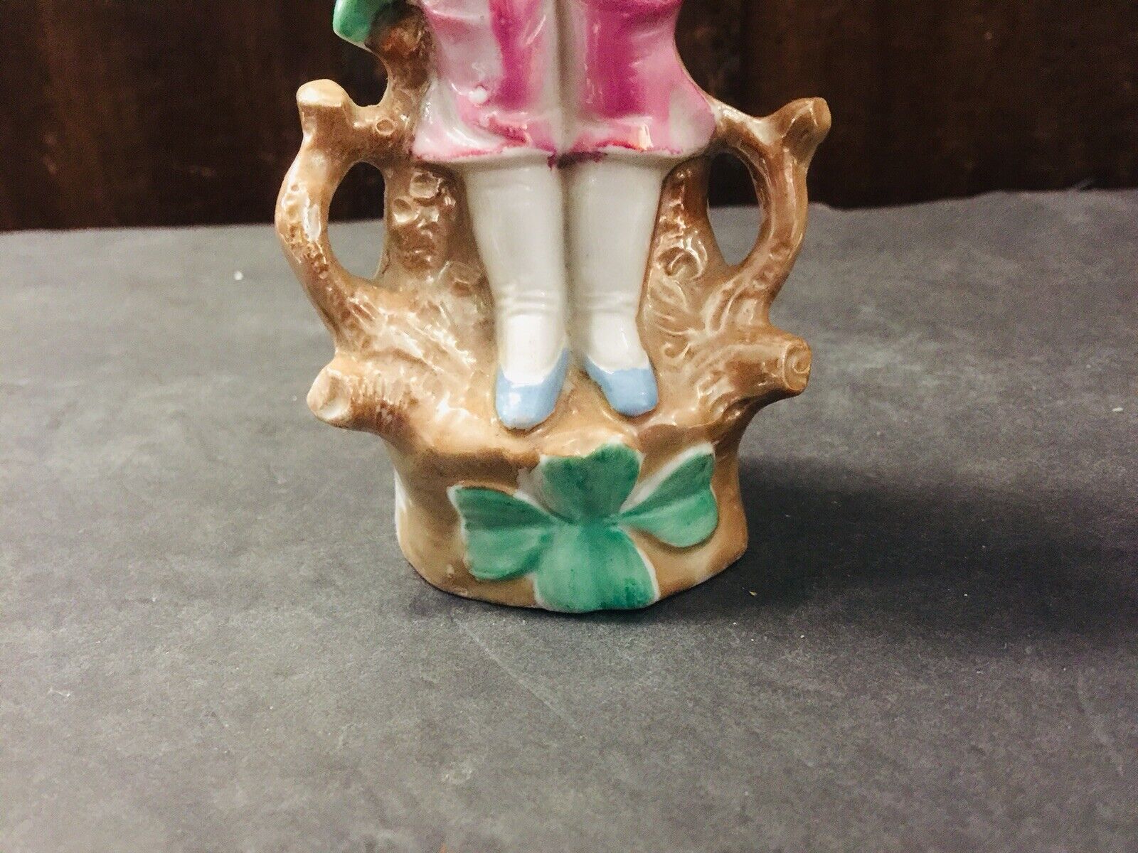 Victorian Lusterware Shamrock Flower Vase