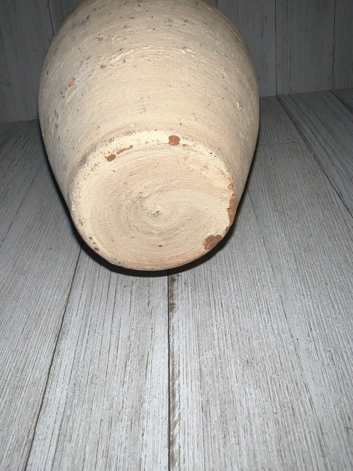 Vintage 1800s Small Redware Vase with Handles