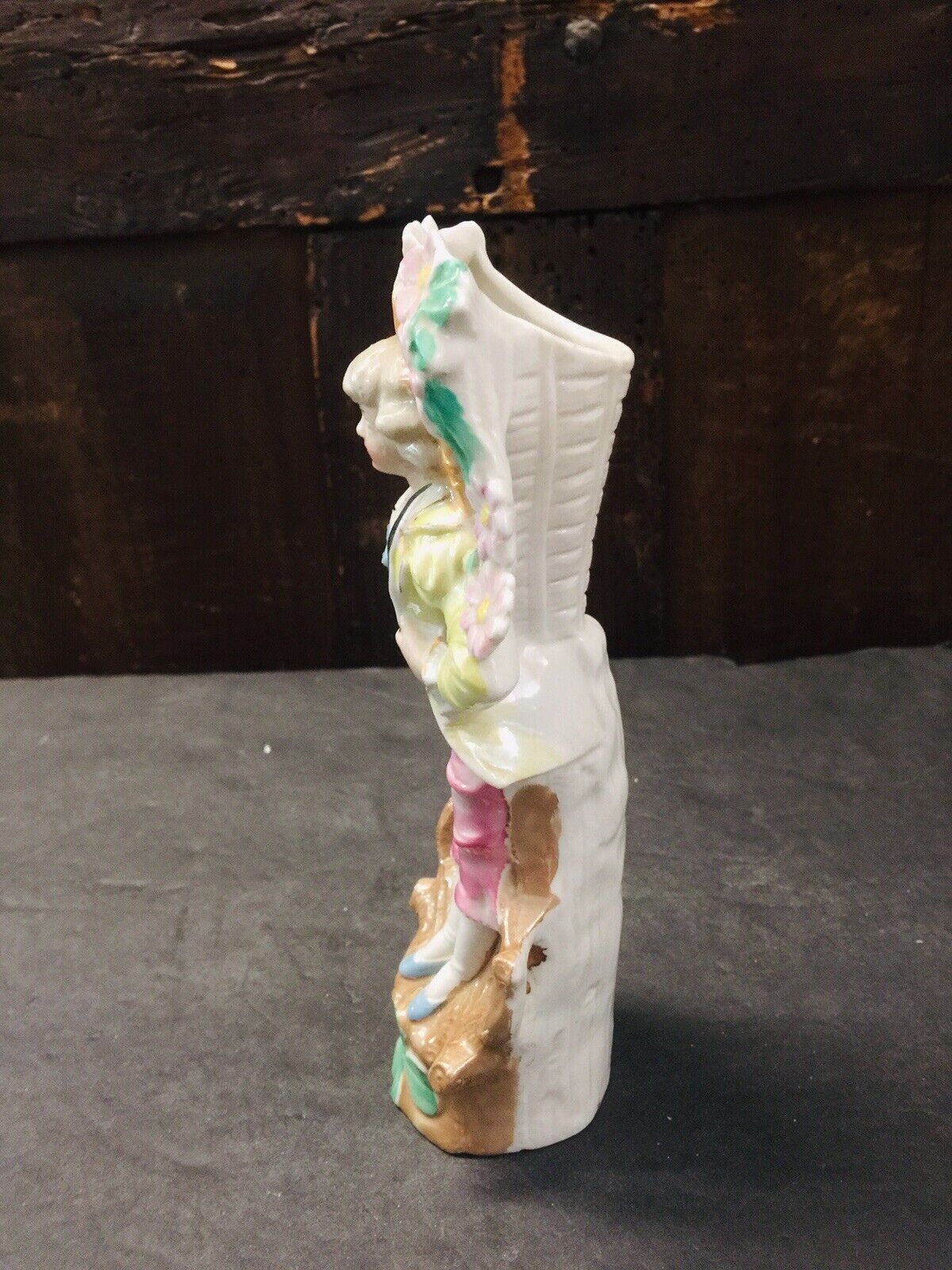 Victorian Lusterware Shamrock Flower Vase