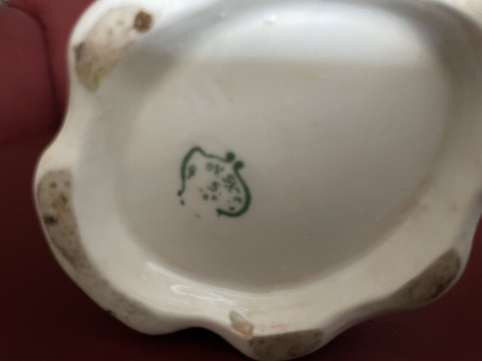 Handpainted Ceramic German Rose Vase, Early 1900s Erdmann Suhl