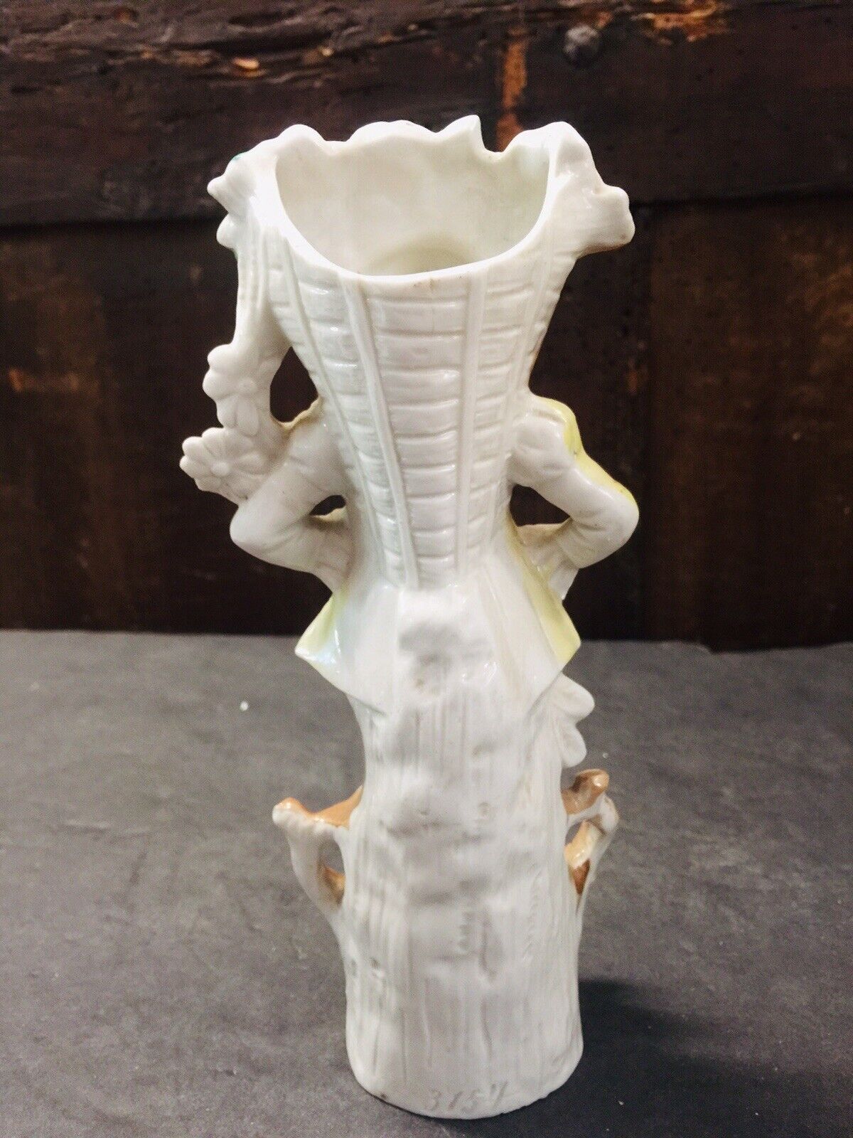 Victorian Lusterware Shamrock Flower Vase