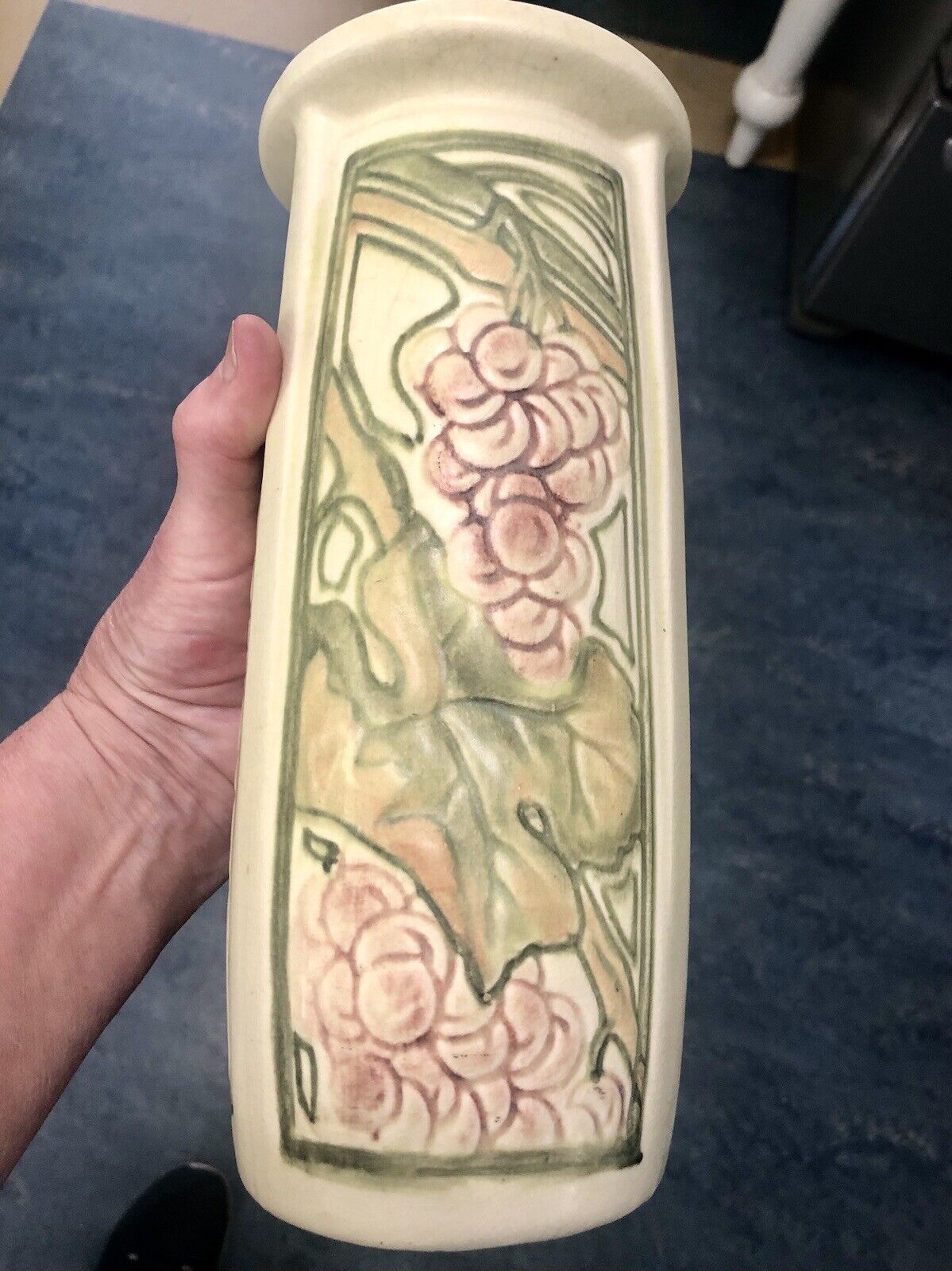 Antique Weller Vase Roma - Grapes & Leaves