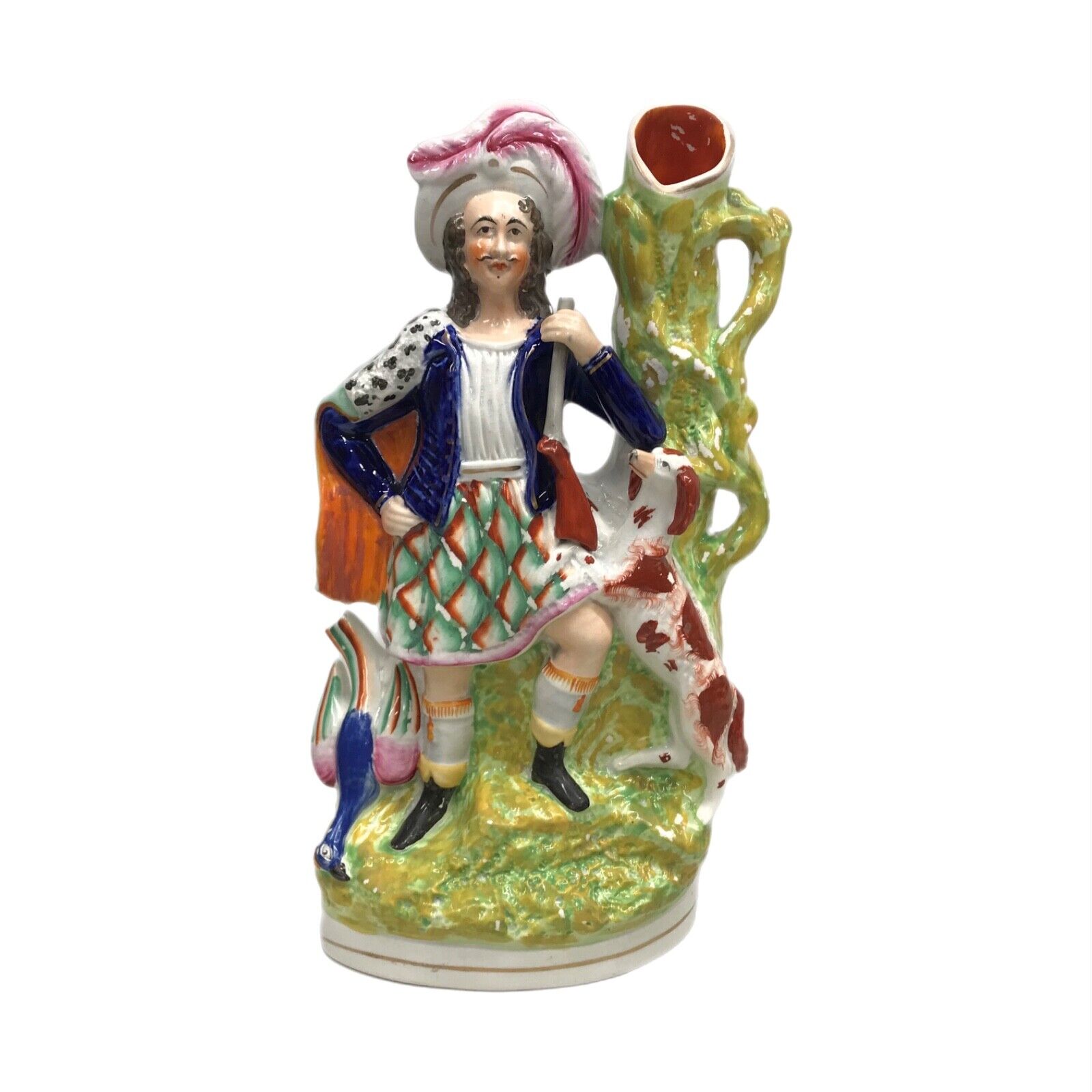 Staffordshire Pearlware Spill Vase: Highlander Figure - 1800s