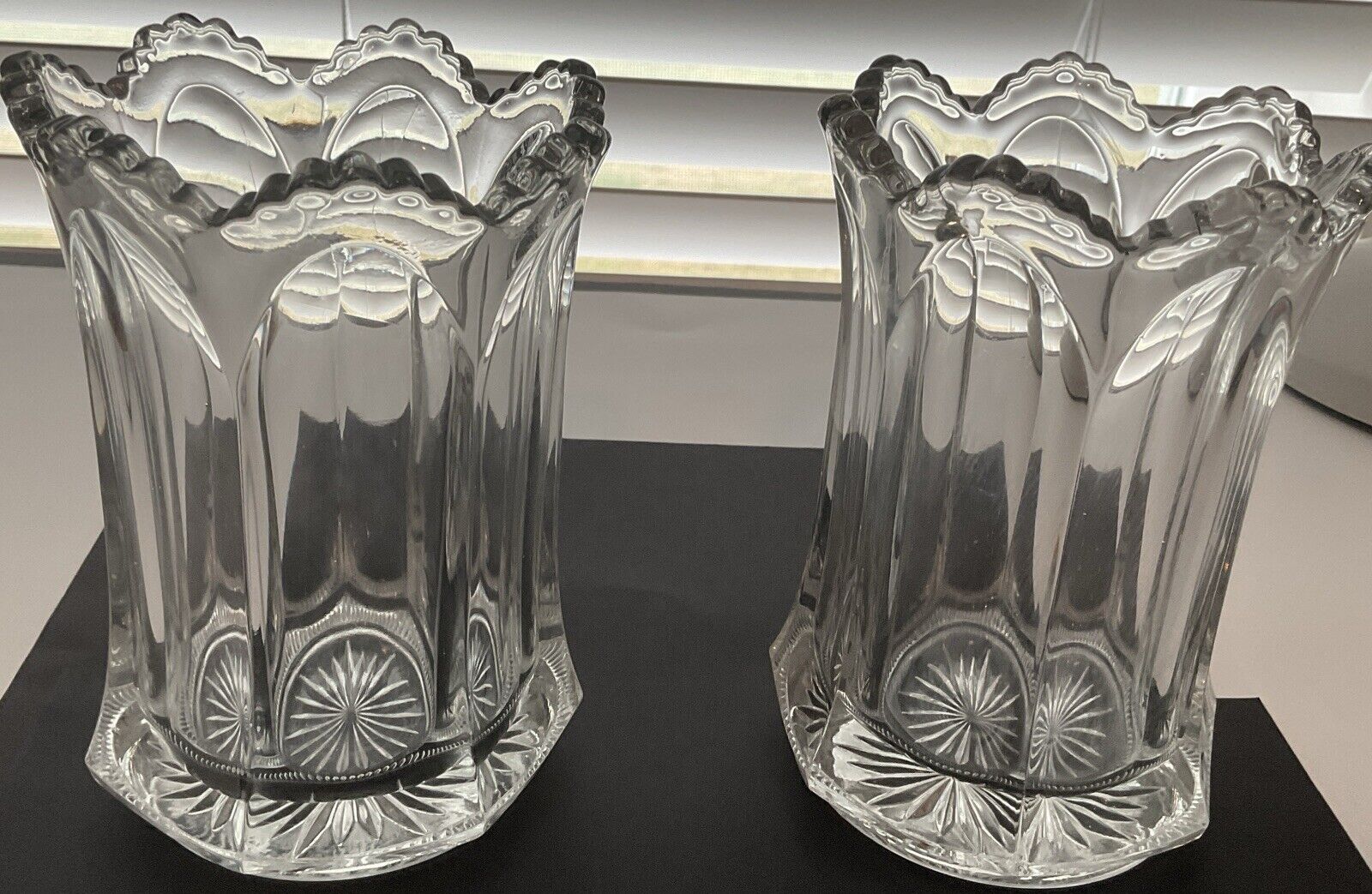 1800's Heisey Pressed Glass Vase/Spooner 5 3/4