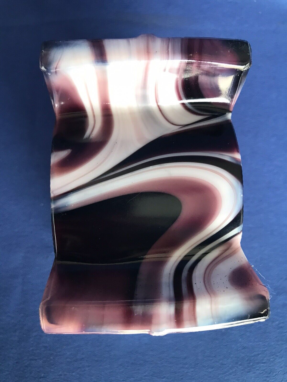 Antique 1800s Purple Slag Glass Davidson Vase
