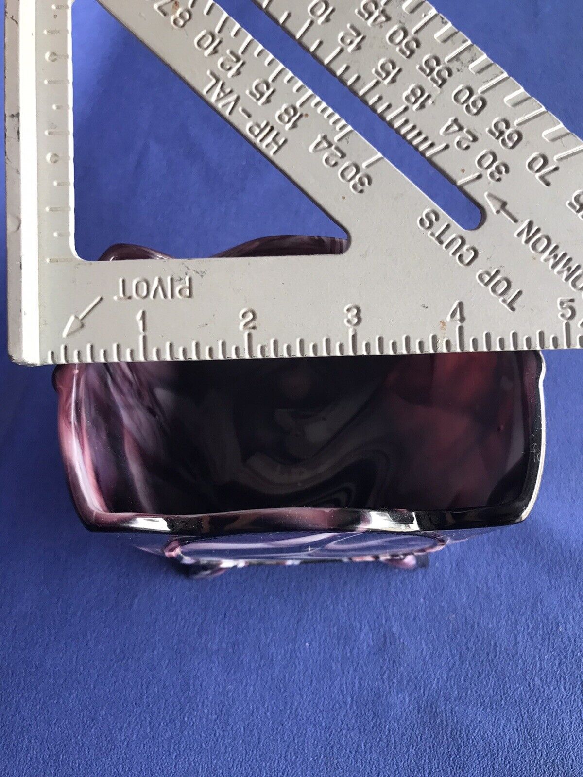 Antique 1800s Purple Slag Glass Davidson Vase