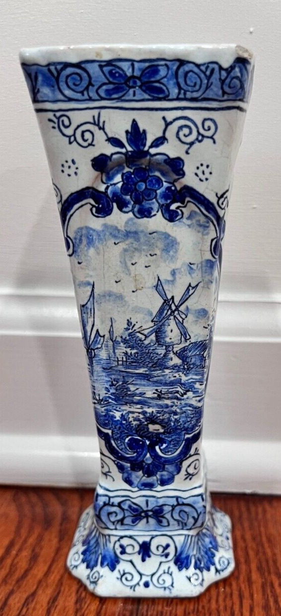 Antique Delft Vase from 1700s
