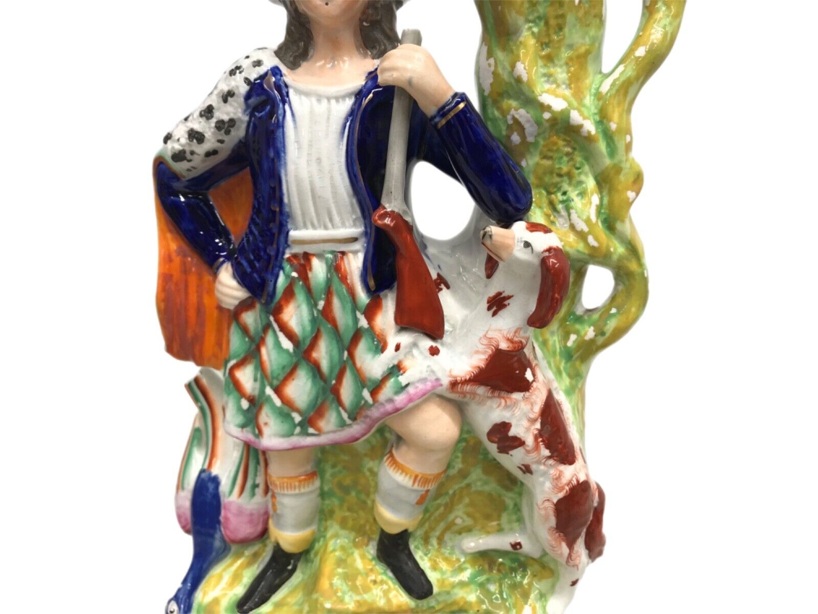 Staffordshire Pearlware Spill Vase: Highlander Figure - 1800s