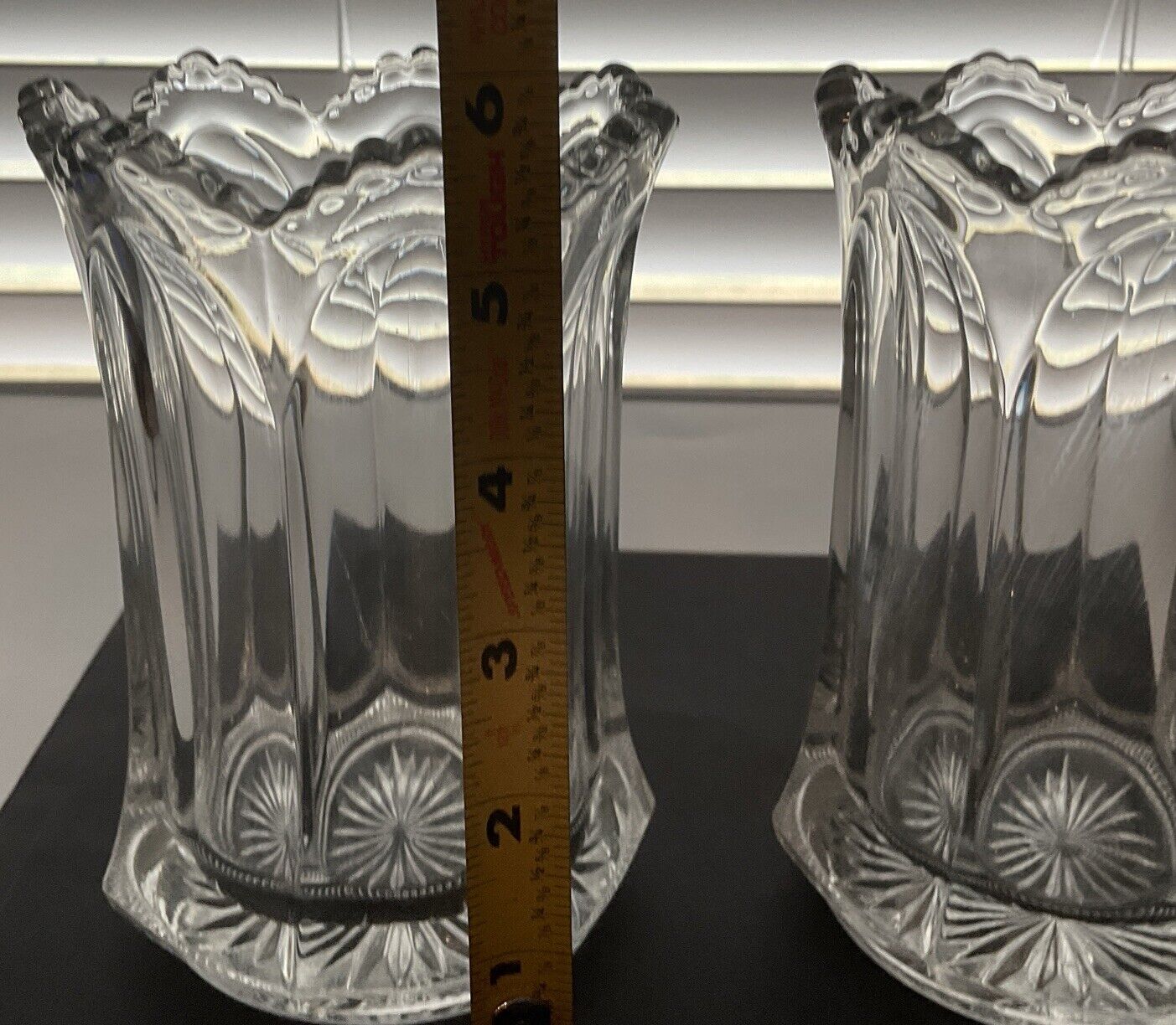 1800's Heisey Pressed Glass Vase/Spooner 5 3/4