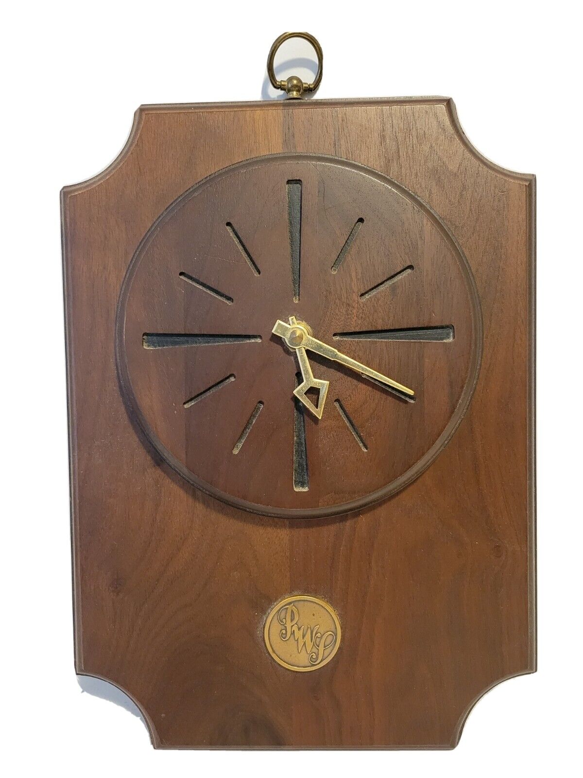 Antique 1900s Walnut Wall Clock Quartz Movement