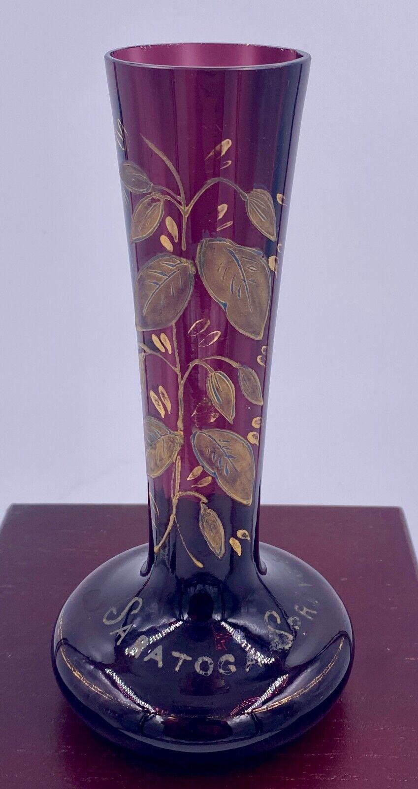 1880s Purple Amethyst Bud Vase - Saratoga Springs