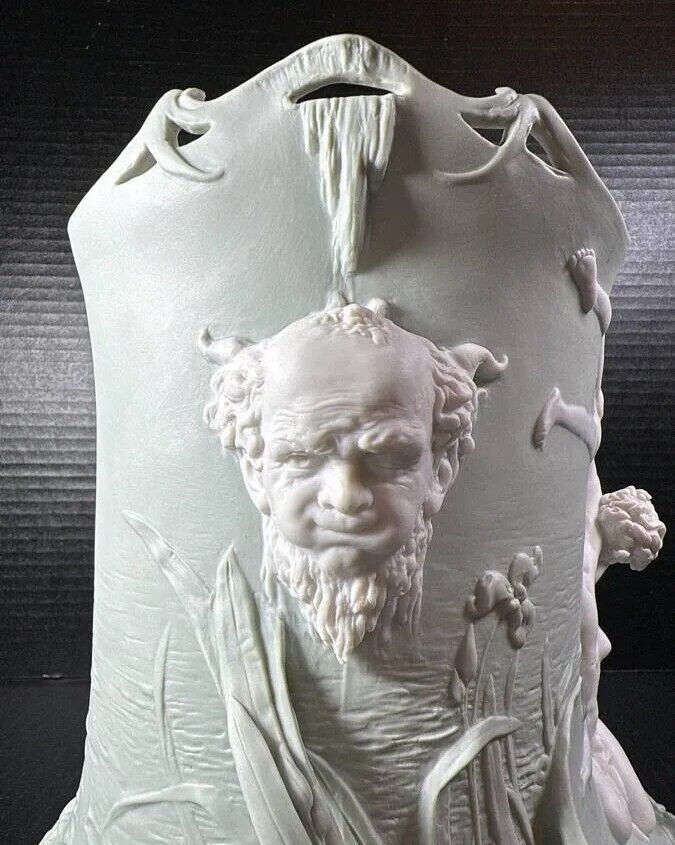 Vintage Angel Volkstedt German Jasperware 3D Vase