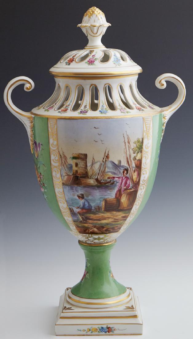 Antique English Chelsea Porcelain Gilt Decorated Vase, 1700s