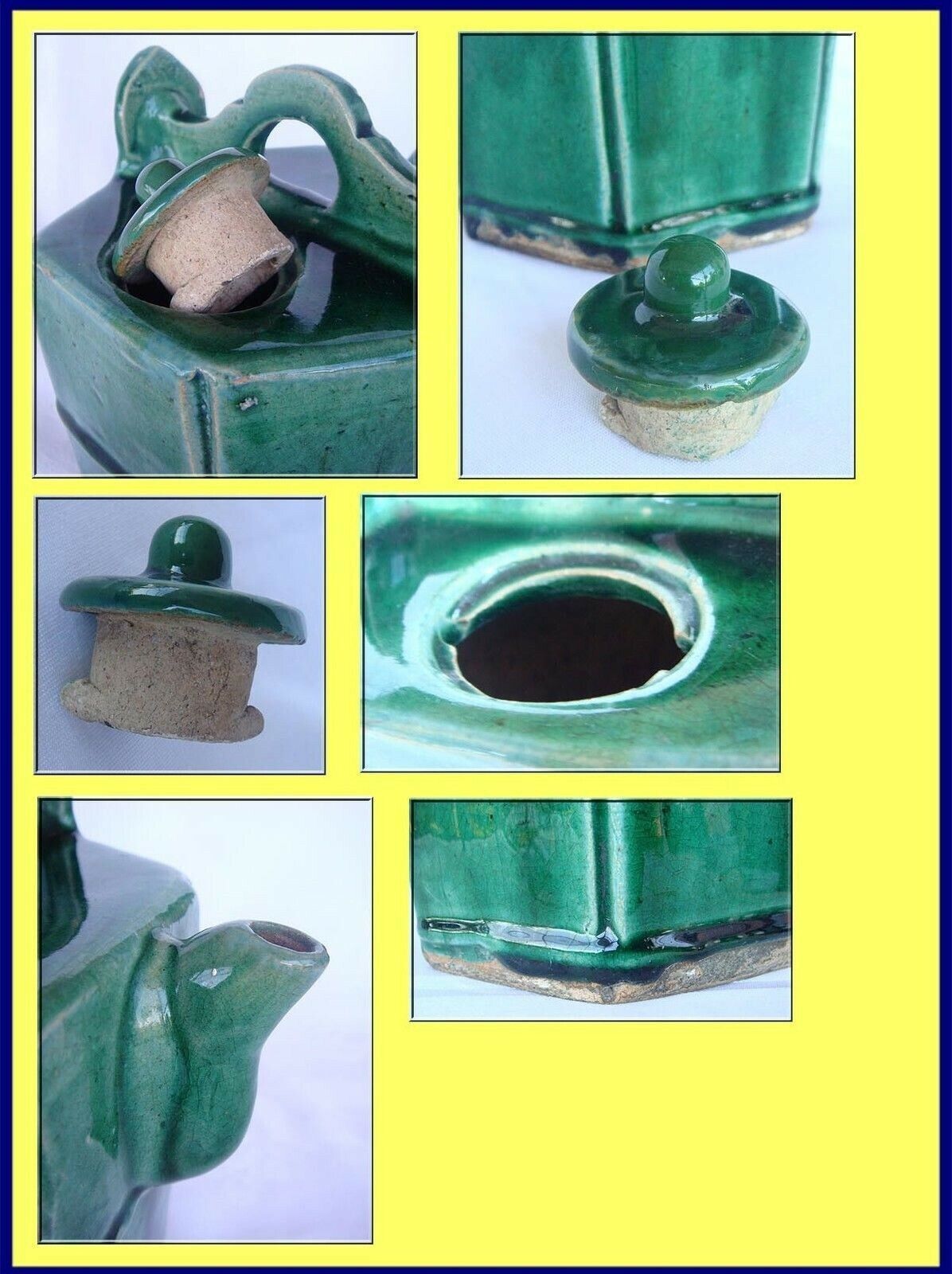 18th Century Antique Chinese Green Glazed Water Pot