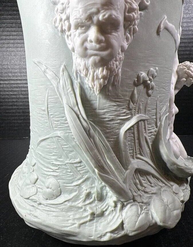 Vintage Angel Volkstedt German Jasperware 3D Vase