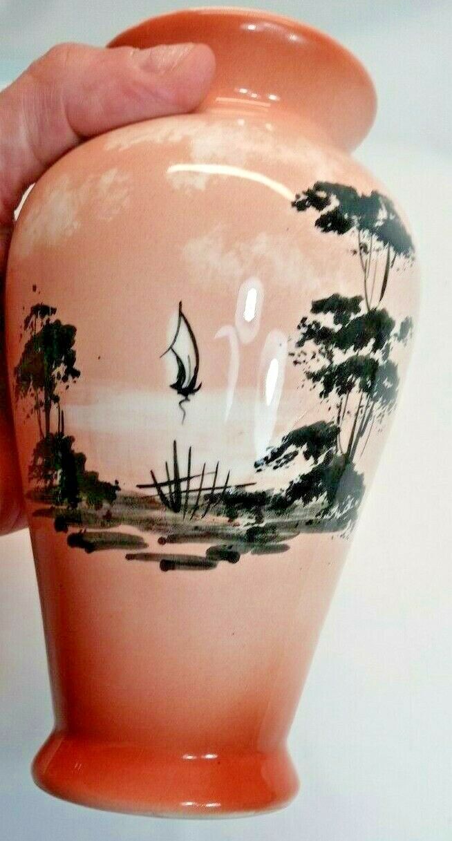 2 Matching Landscape Scene Vases - Distinctive Portuguese