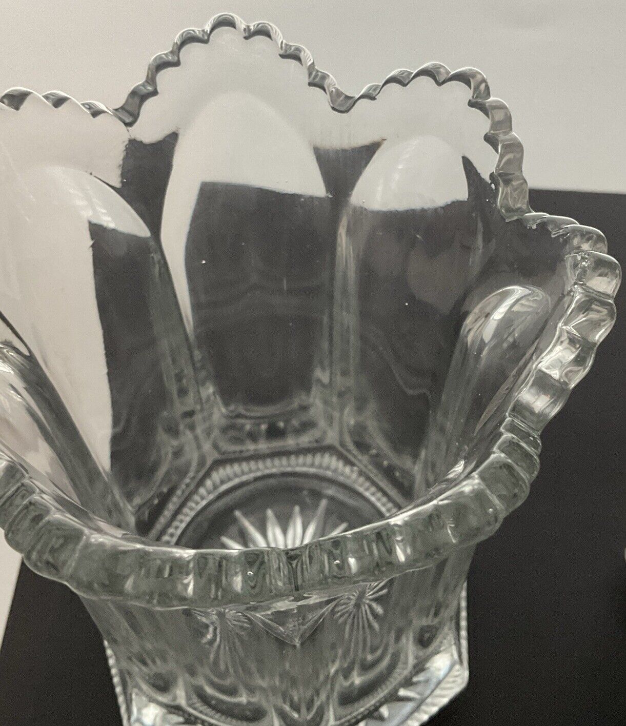 1800's Heisey Pressed Glass Vase/Spooner 5 3/4