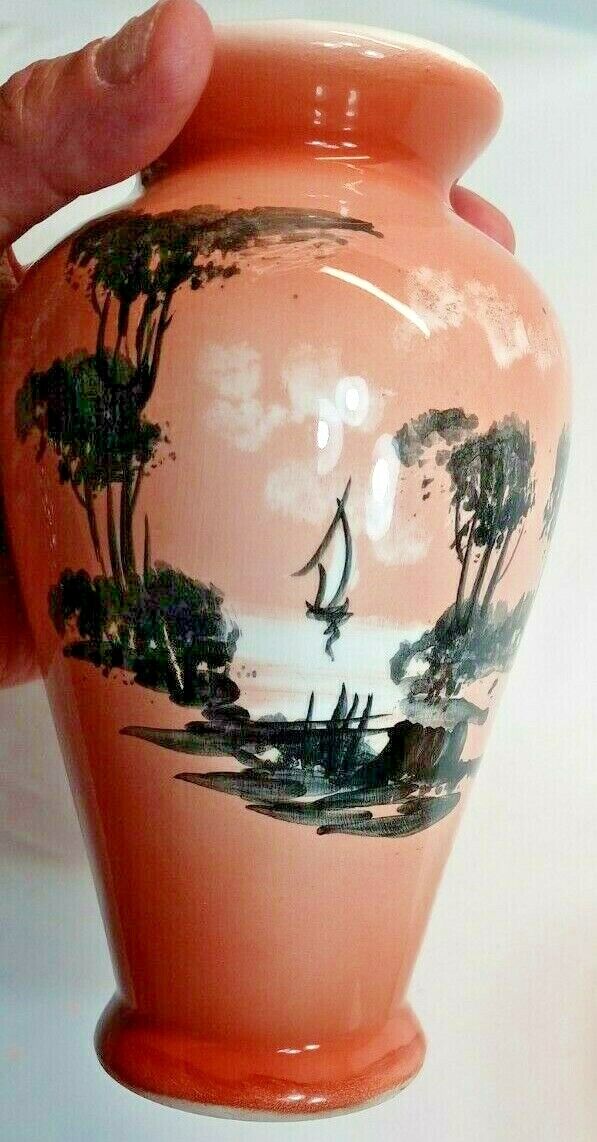 2 Matching Landscape Scene Vases - Distinctive Portuguese