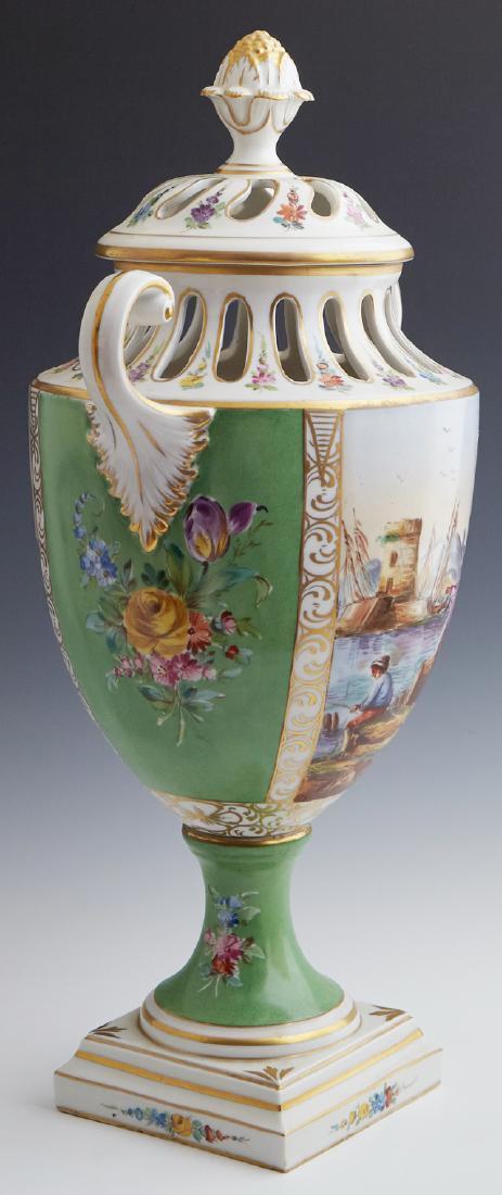 Antique English Chelsea Porcelain Gilt Decorated Vase, 1700s