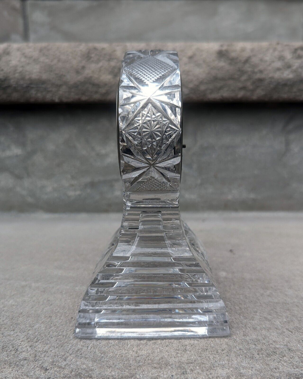 Antique J.D. Bergen Cut Glass Clock - Circa 1900