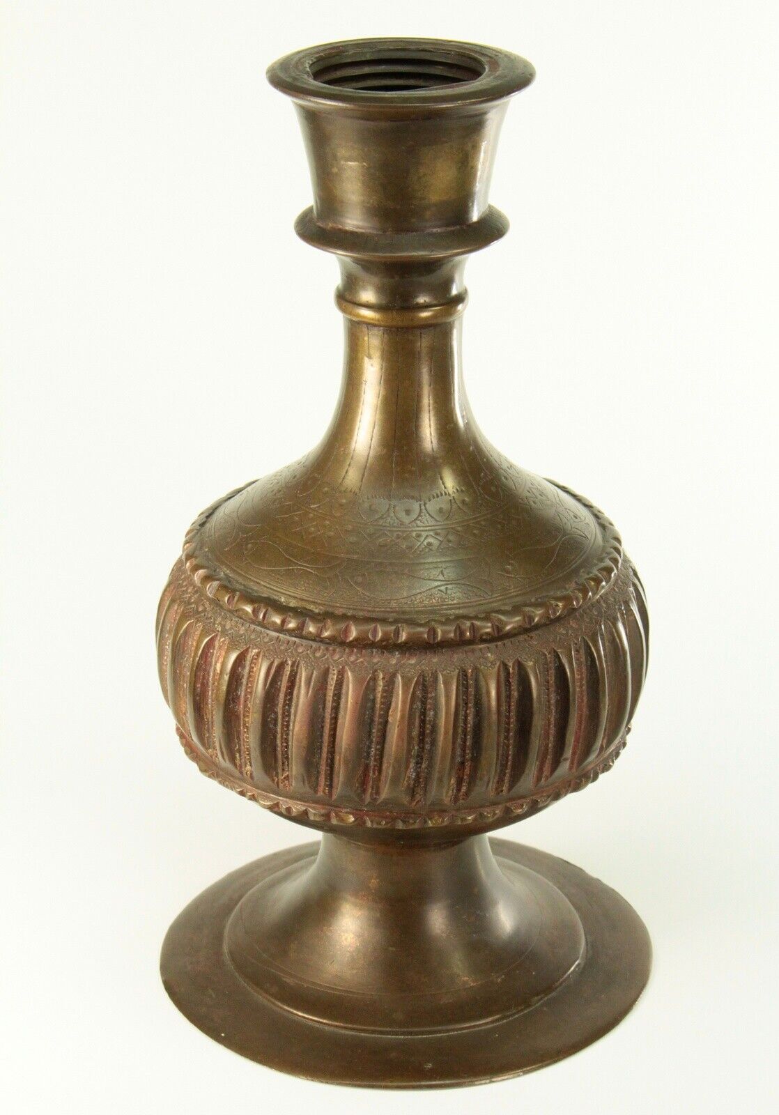 1700s Brass MUGHAL India Hookah Shisha Base vase