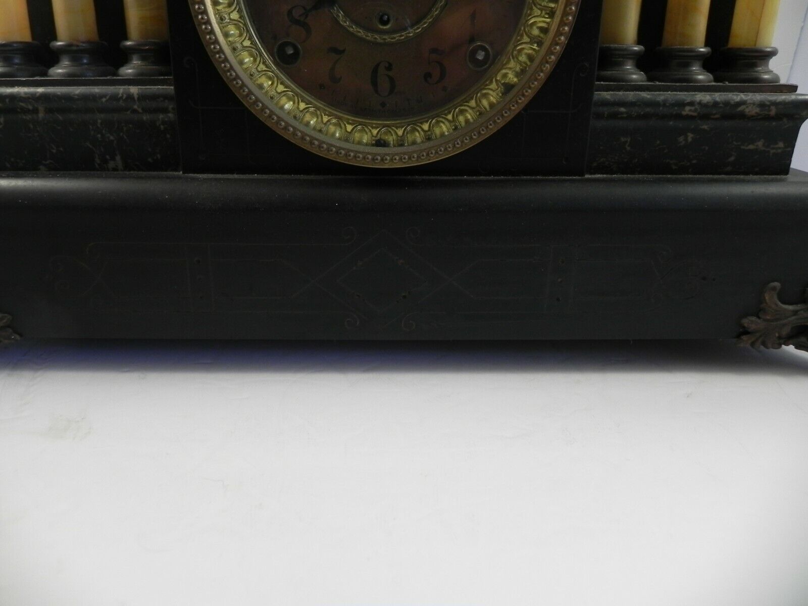 Elegant Seth Thomas Adamantine Mantle Clock 1900's Vintage